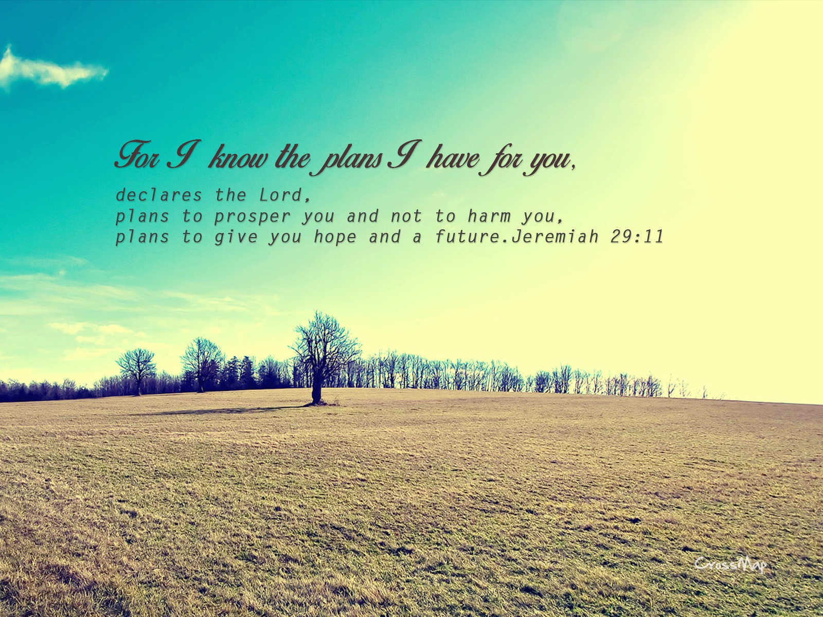 For I Know the Plans I Have for You | Crossmap