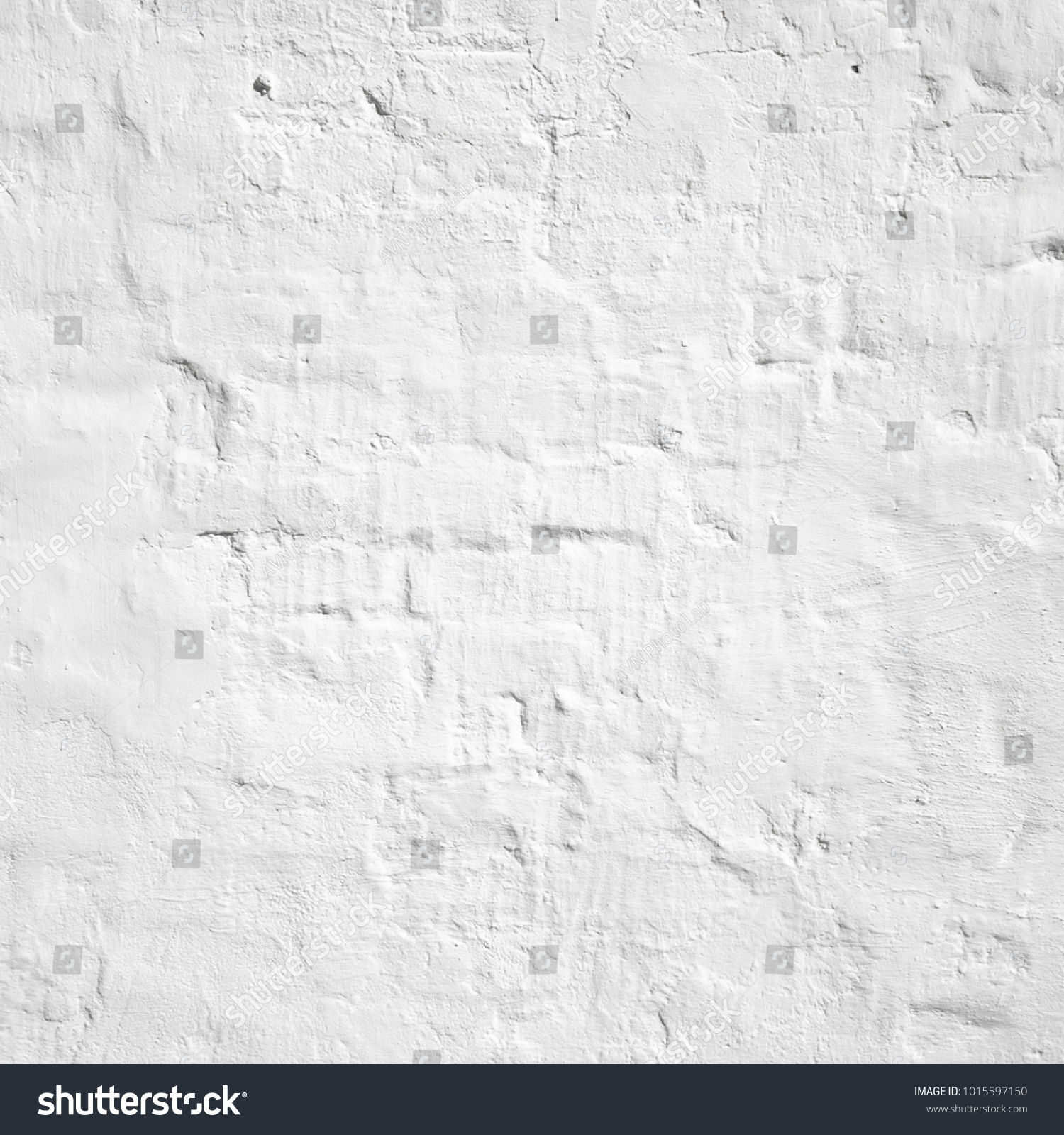 Plastered White Brick Wall Light Empty Stock Photo (Royalty Free ...