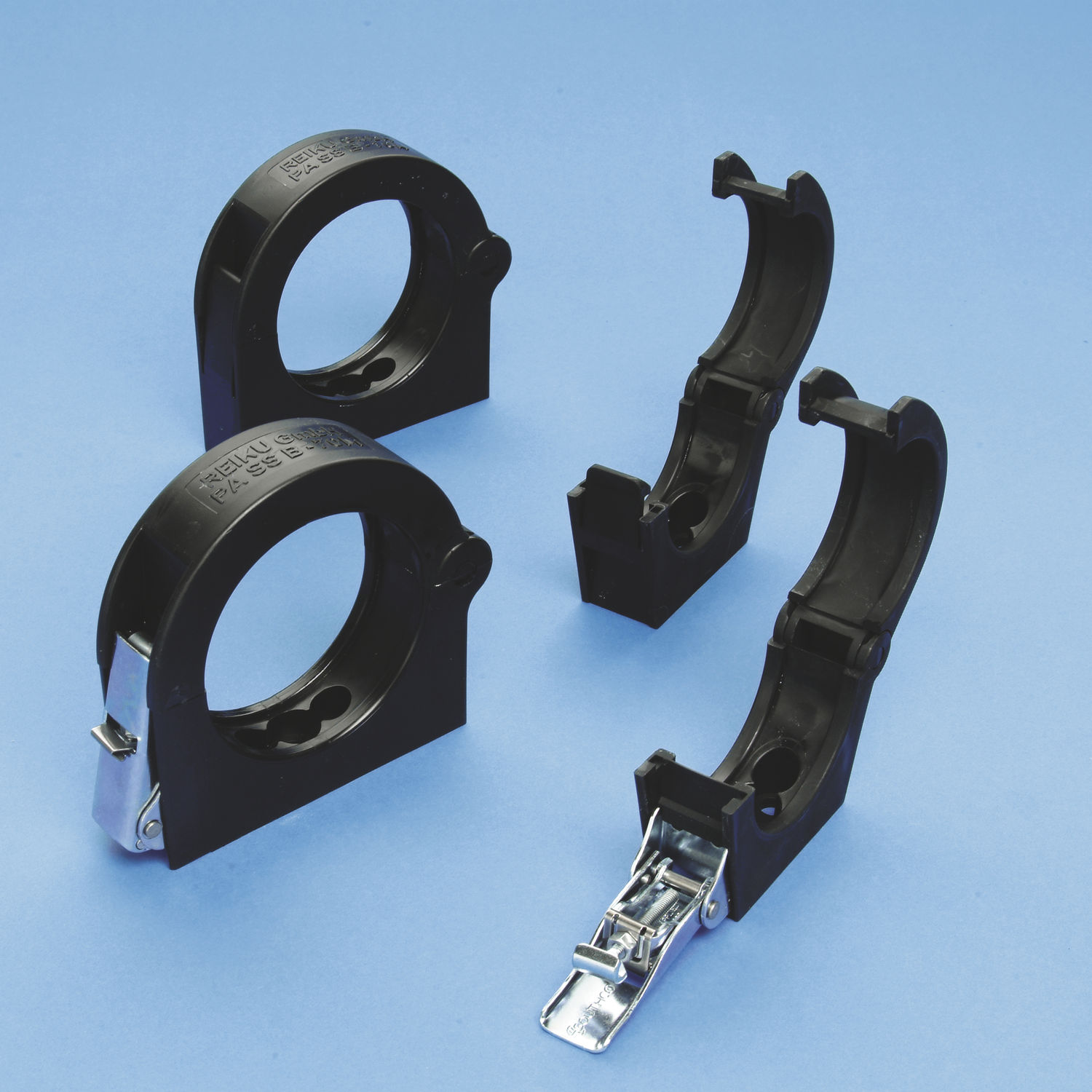 Plastic cable clamps photo