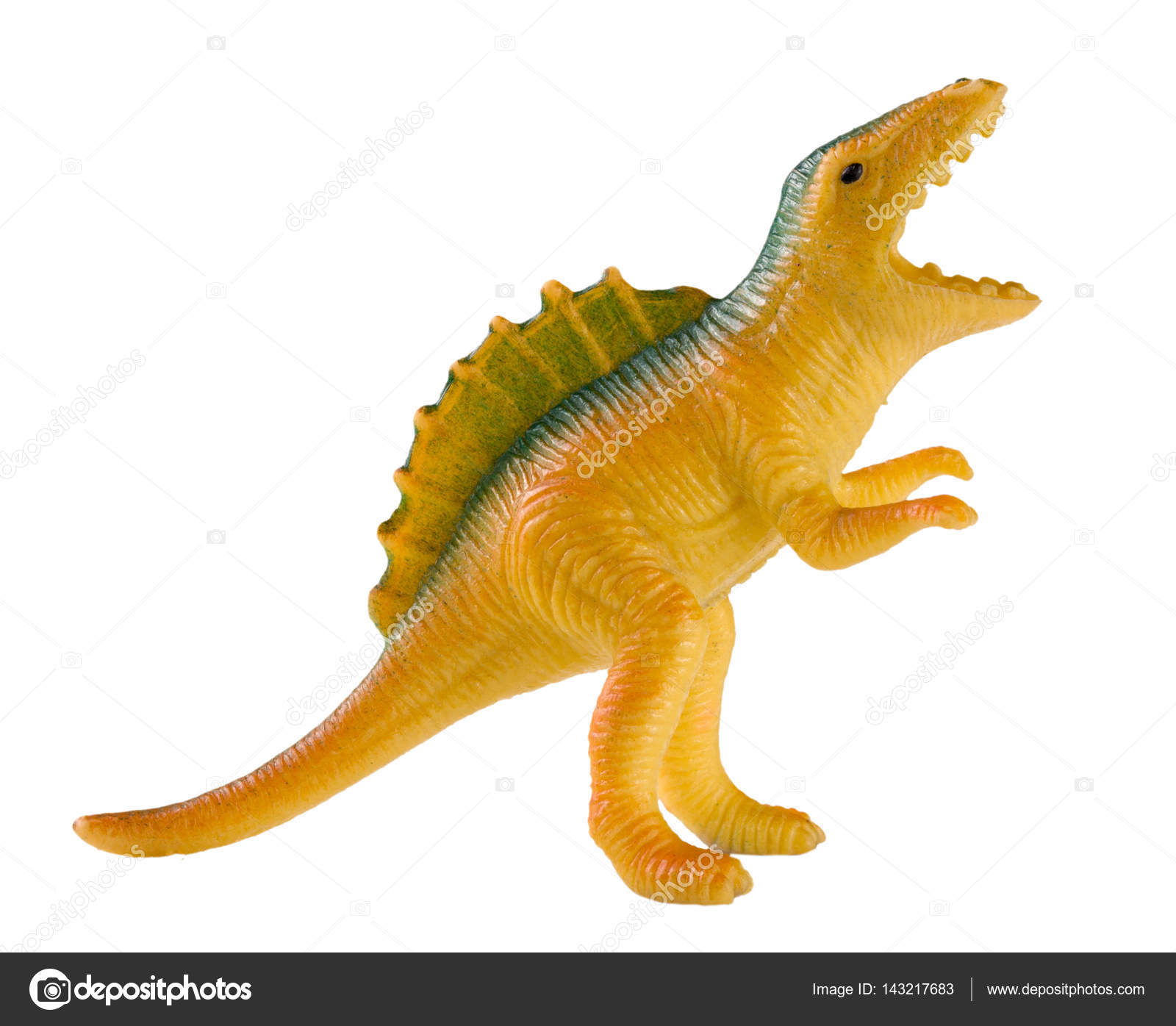 plastic dinosaur toy isolated on white background — Stock Photo ...