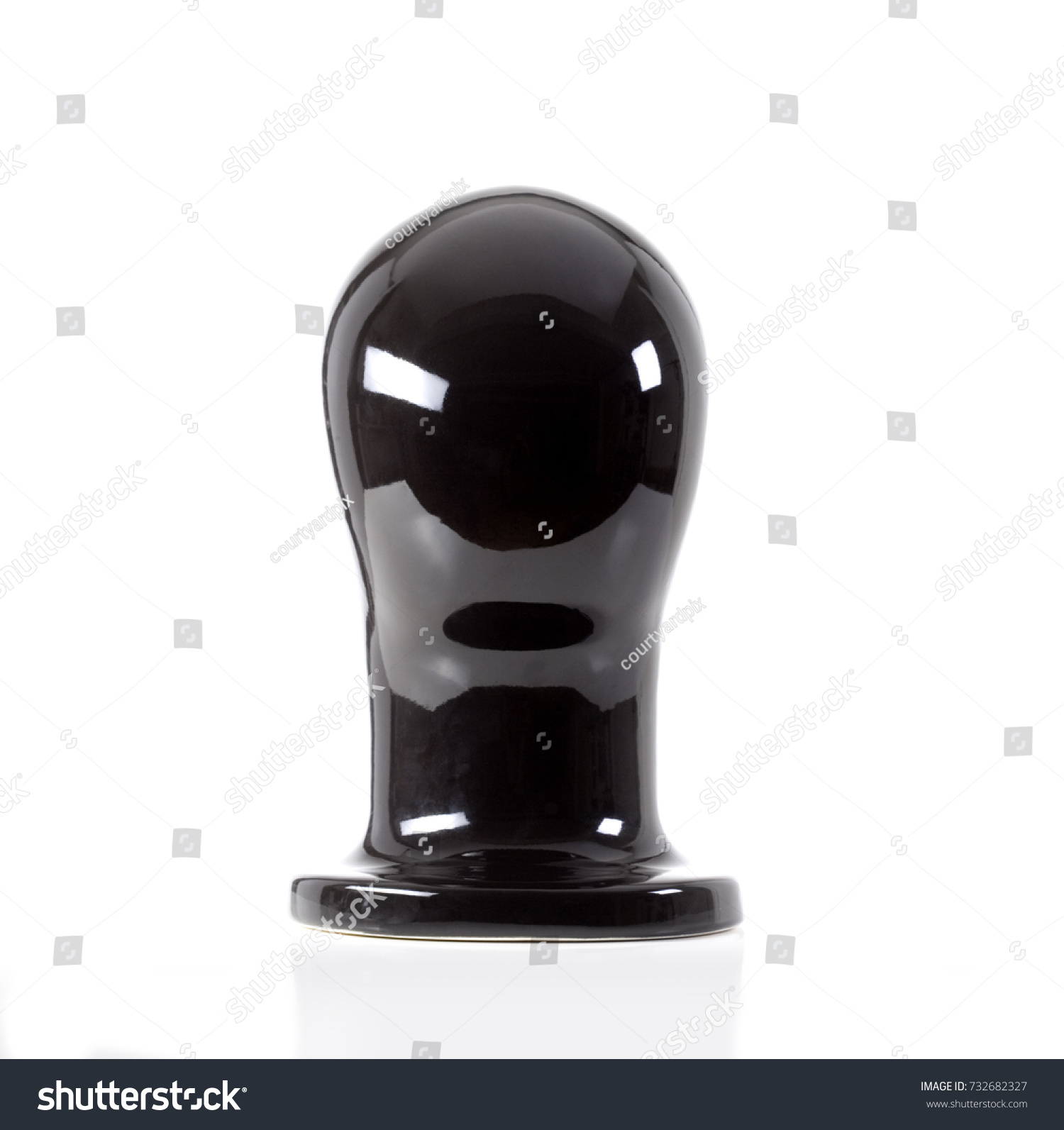 Black Mannequin Plastic Head On White Stock Photo 732682327 ...