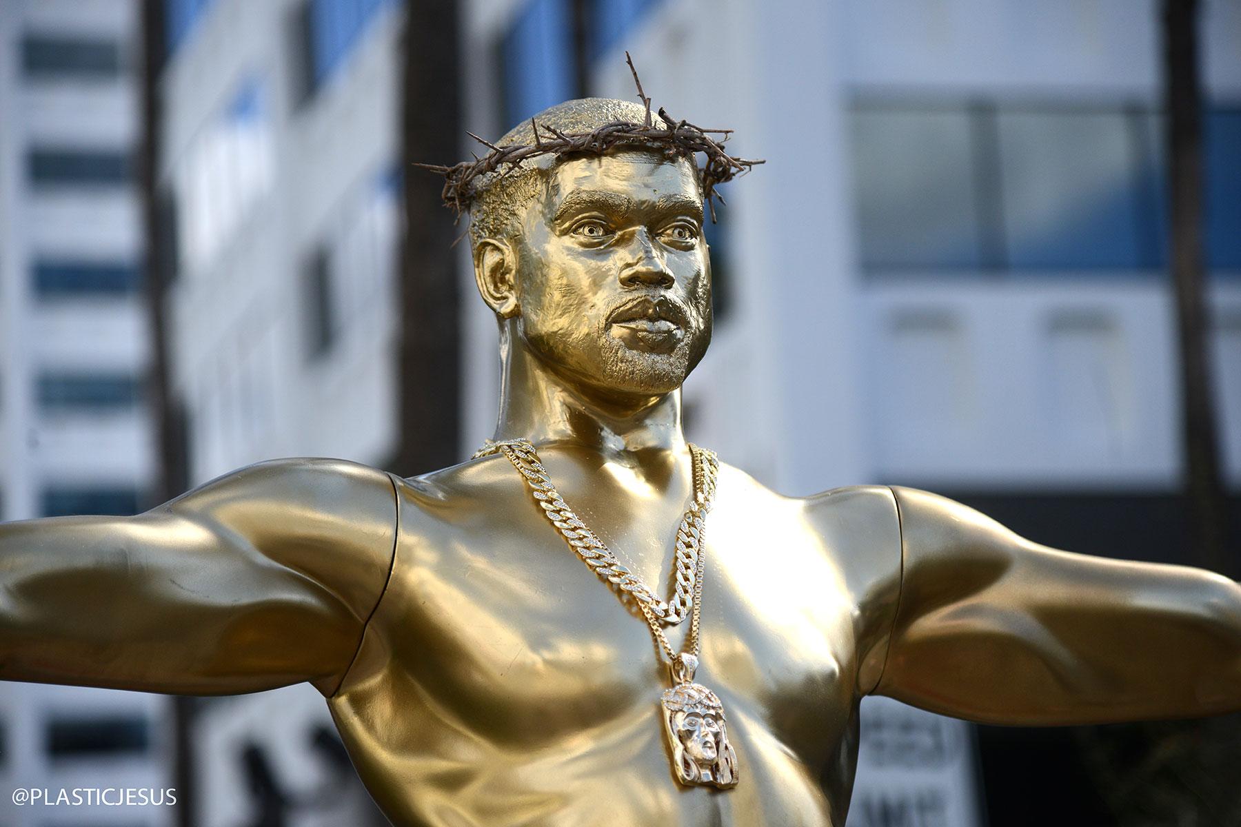 Kanye West Inspires Artist Plastic Jesus' False Idol Sculpture