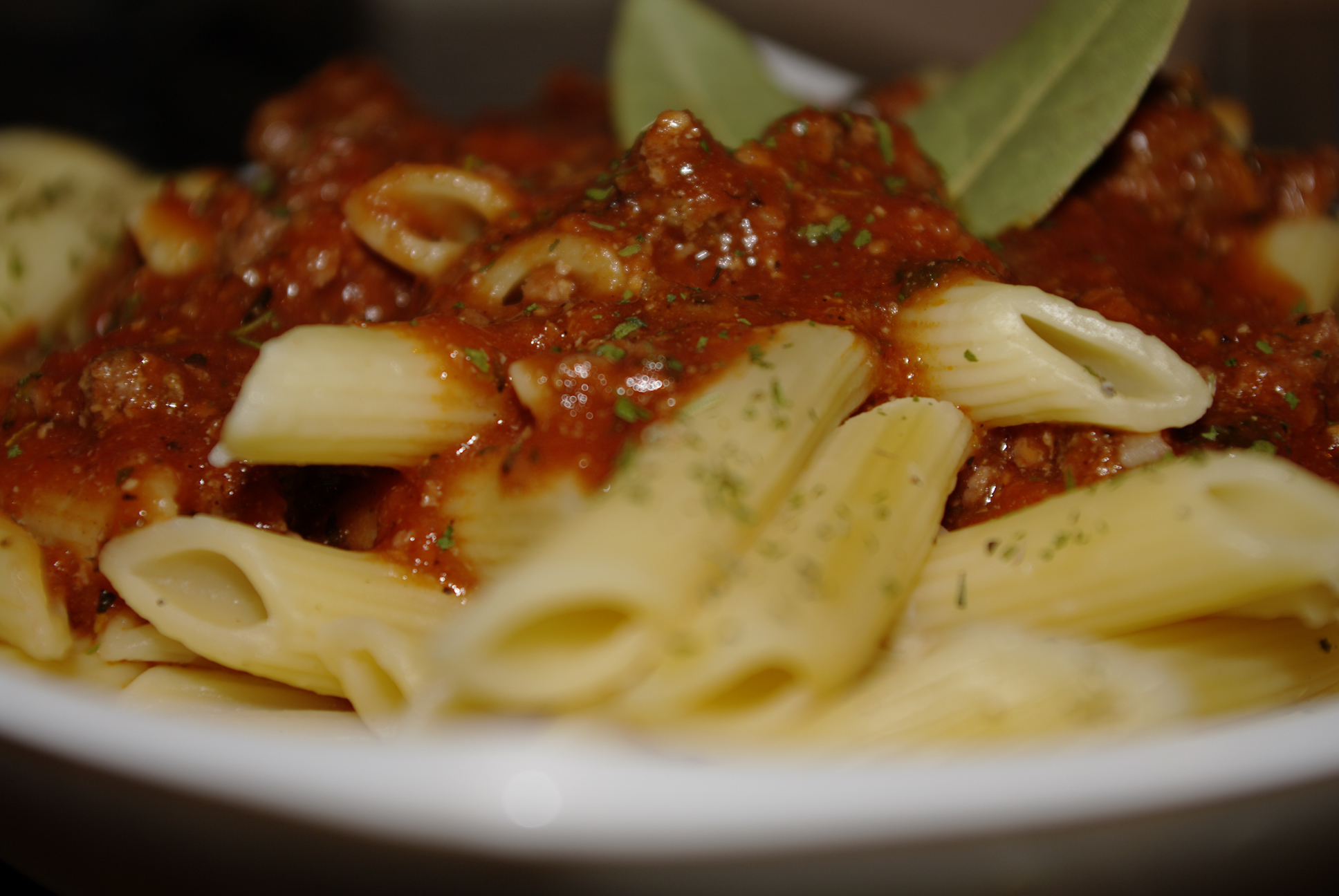 Plate of penne photo