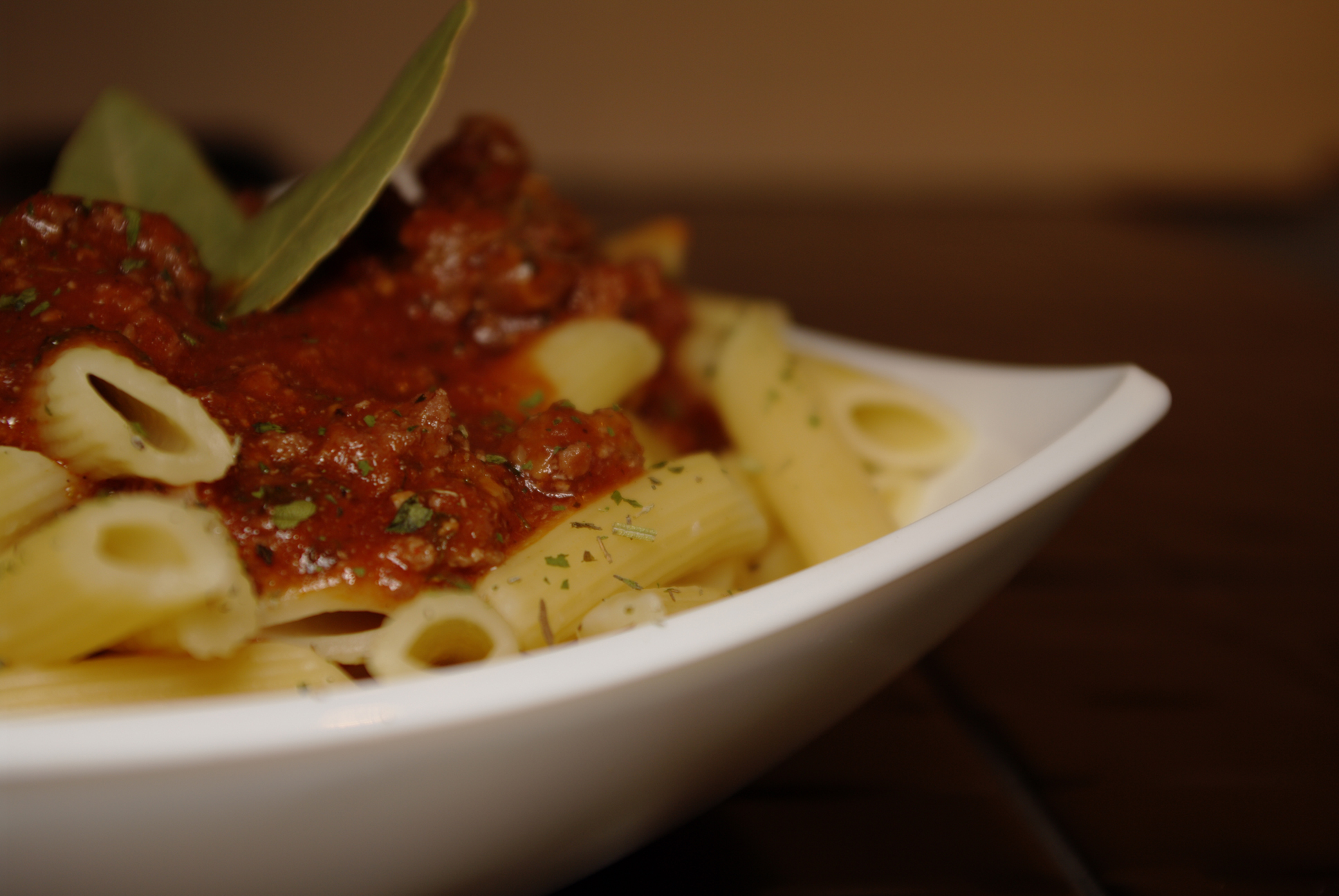 Plate of penne photo