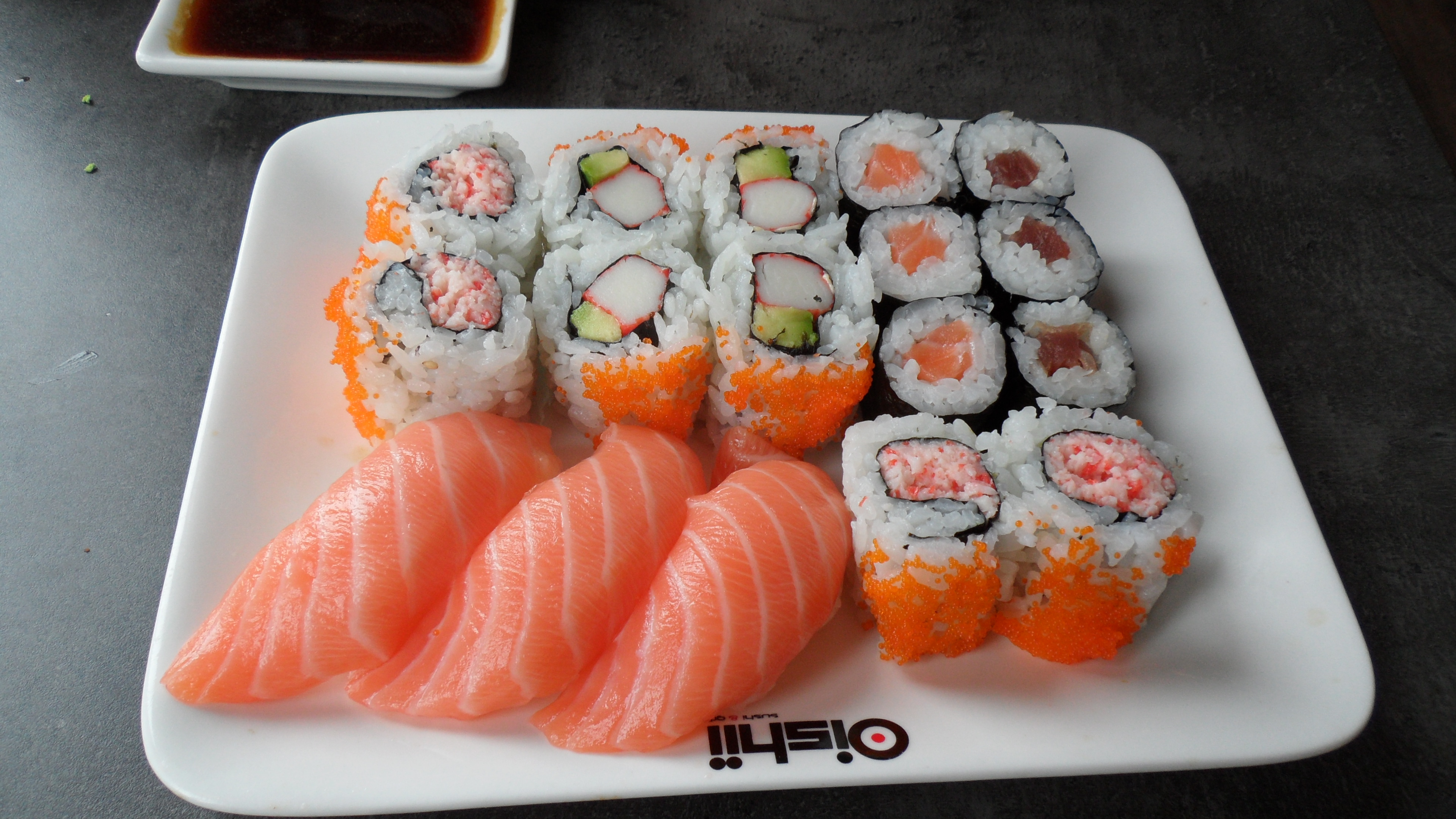 Plate of sushi photo