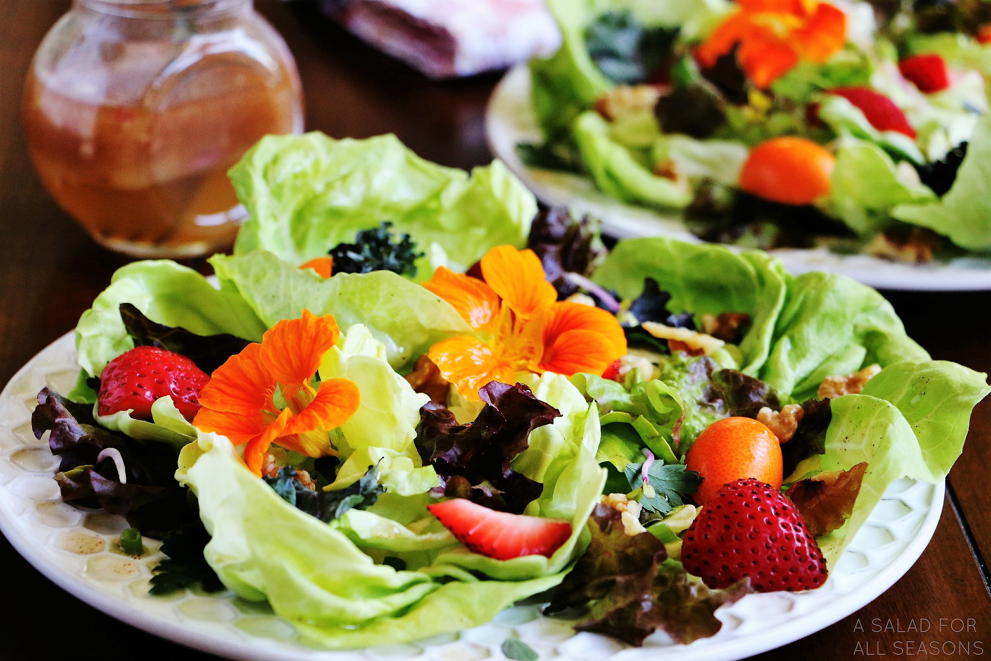 Spring On A Plate Salad with Honey Vinaigrette
