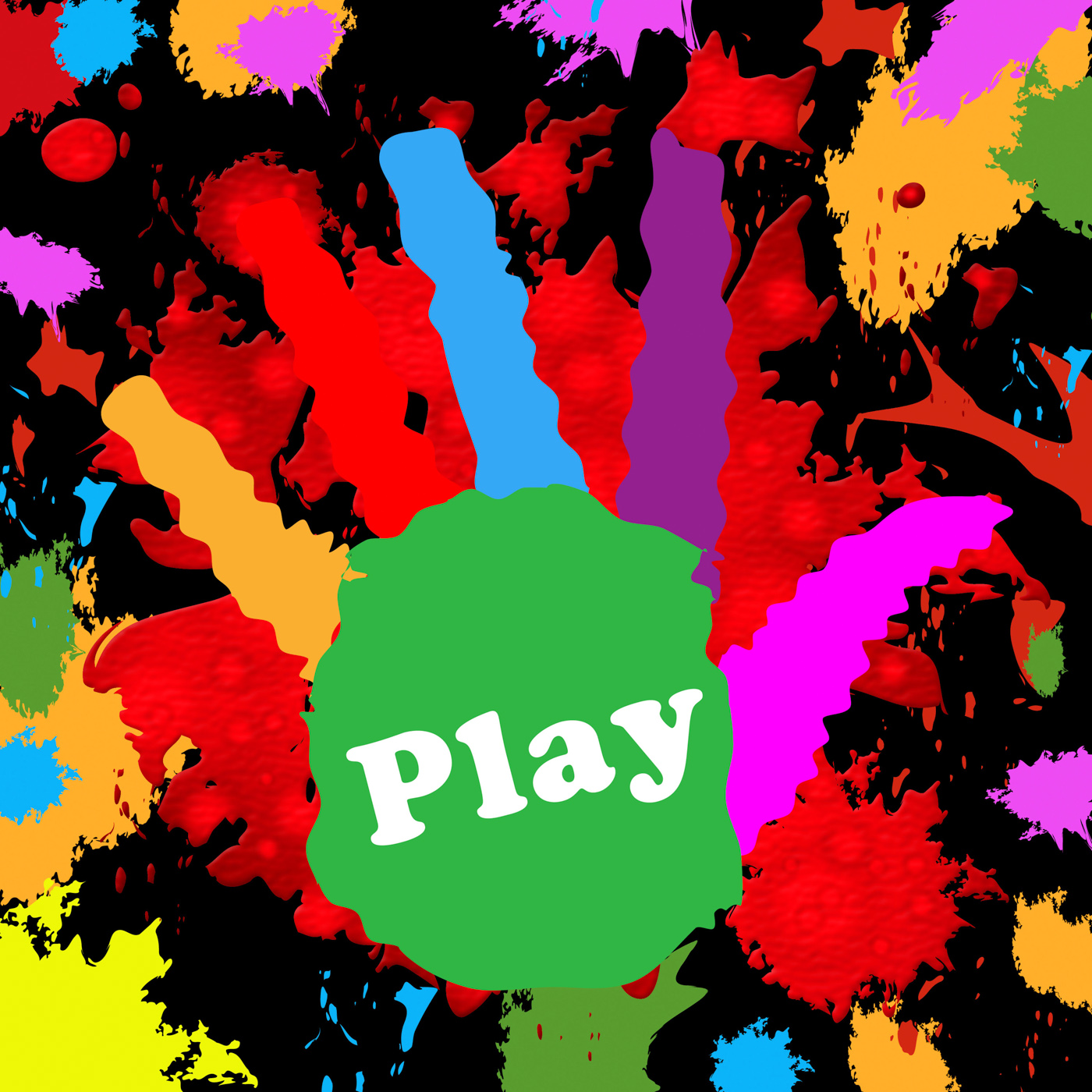 Play handprint represents free time and kids photo