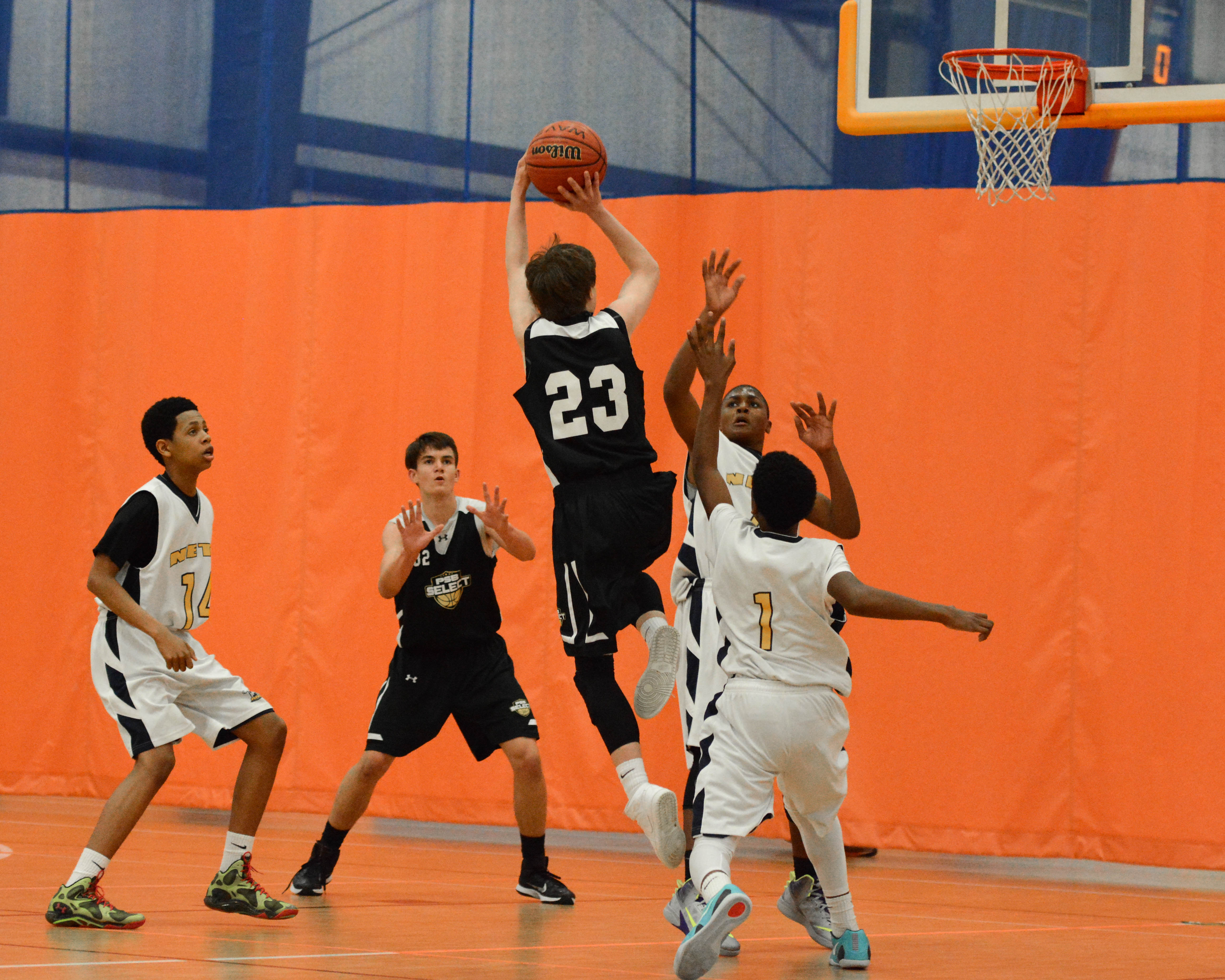 Playing basketball photo