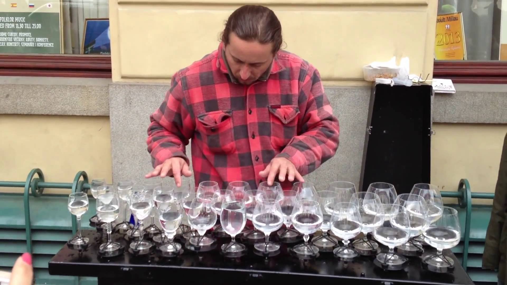 Amazing Street Musician Playing Water Glasses ! Street Performers ...