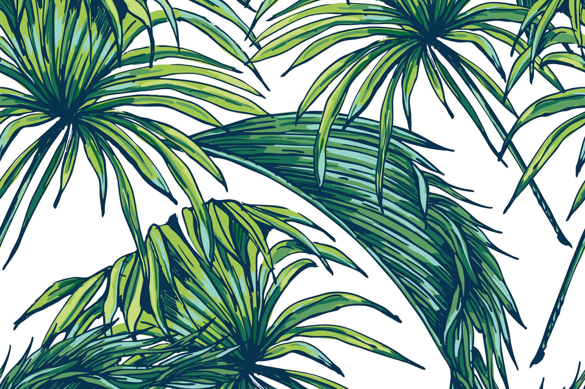Palm Breeze - Cara Saven Wall Design - carasaven.com