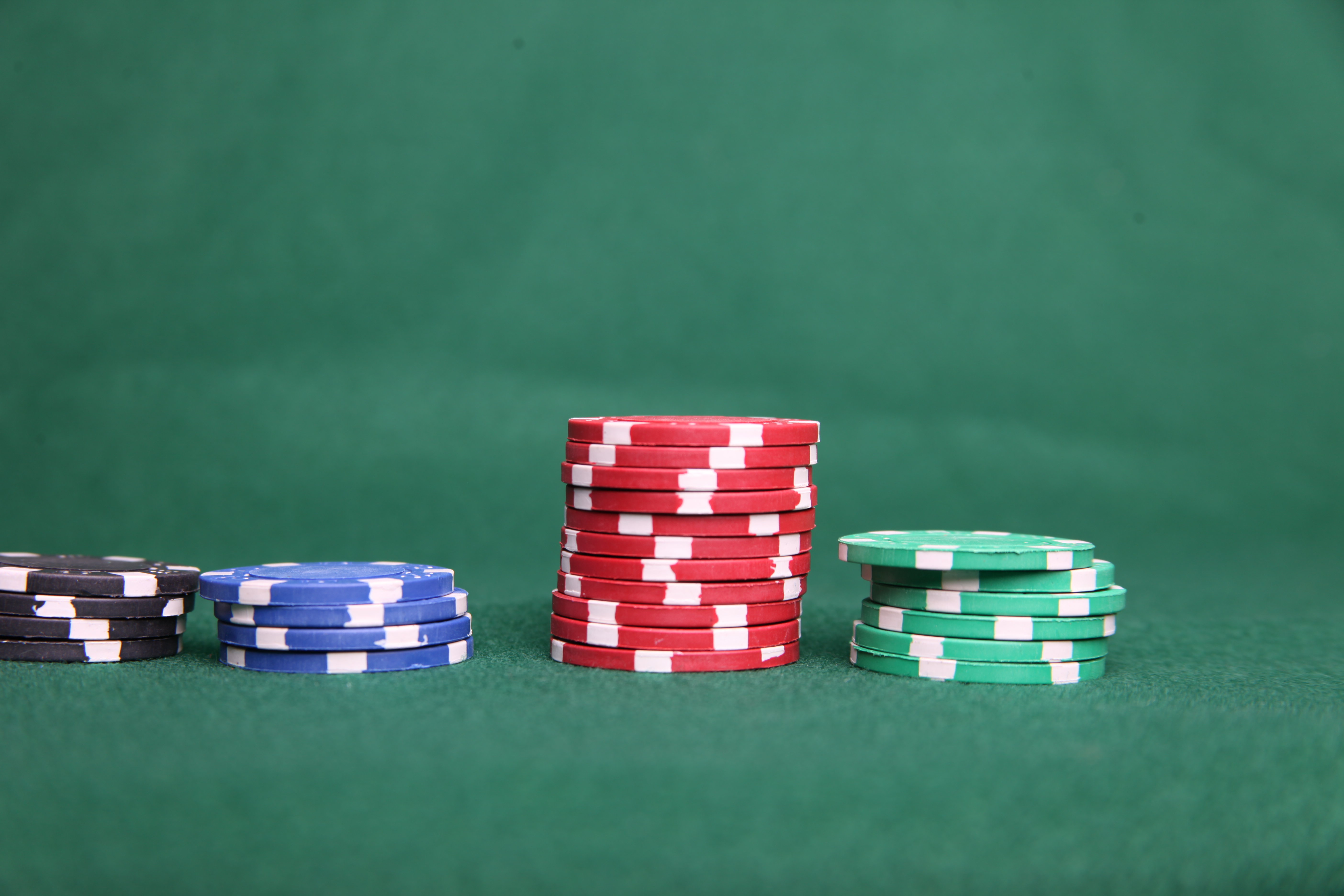 Poker chip stacks, Bet, Black, Blue, Chip, HQ Photo