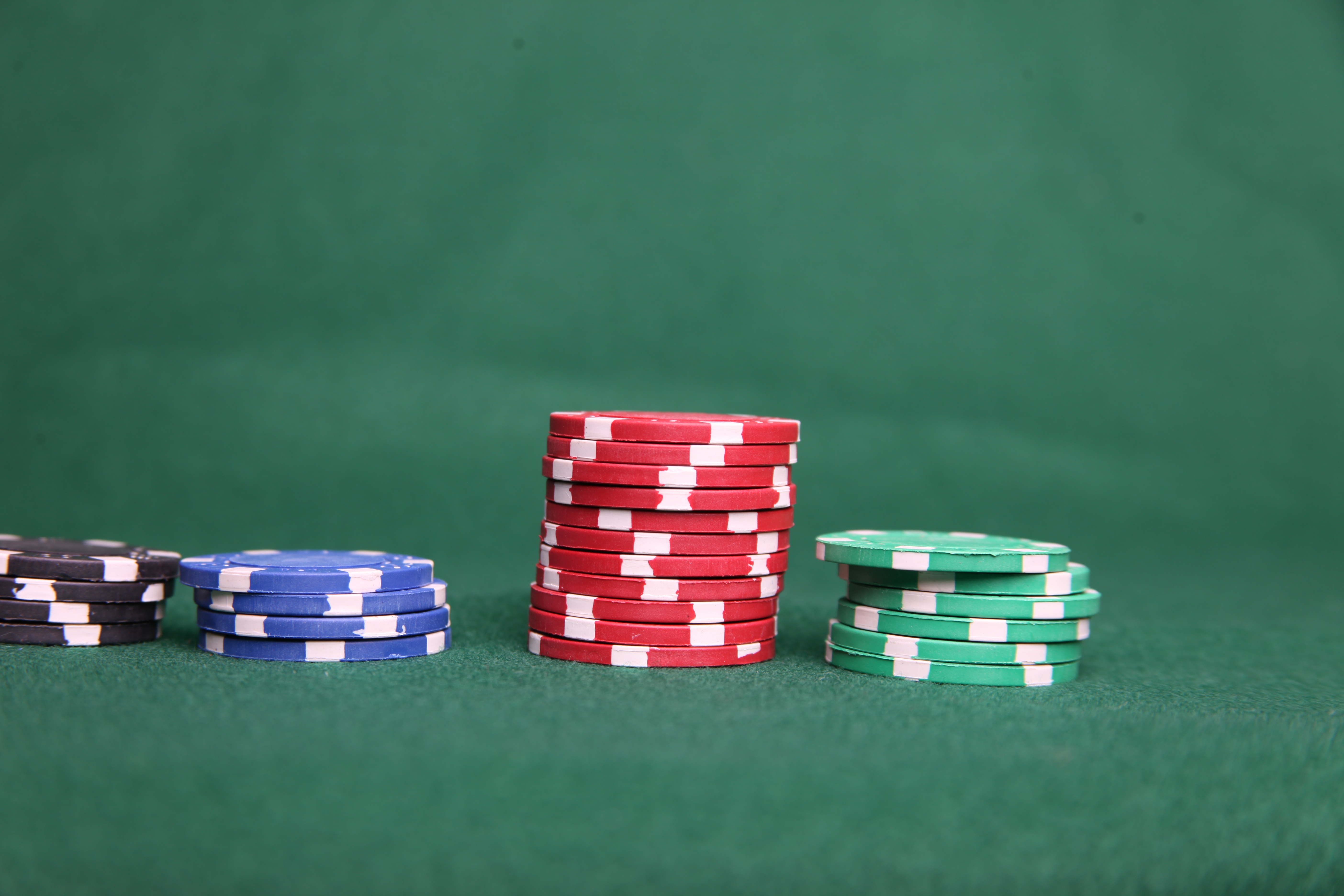 Poker chip stacks, Bet, Black, Blue, Chip, HQ Photo