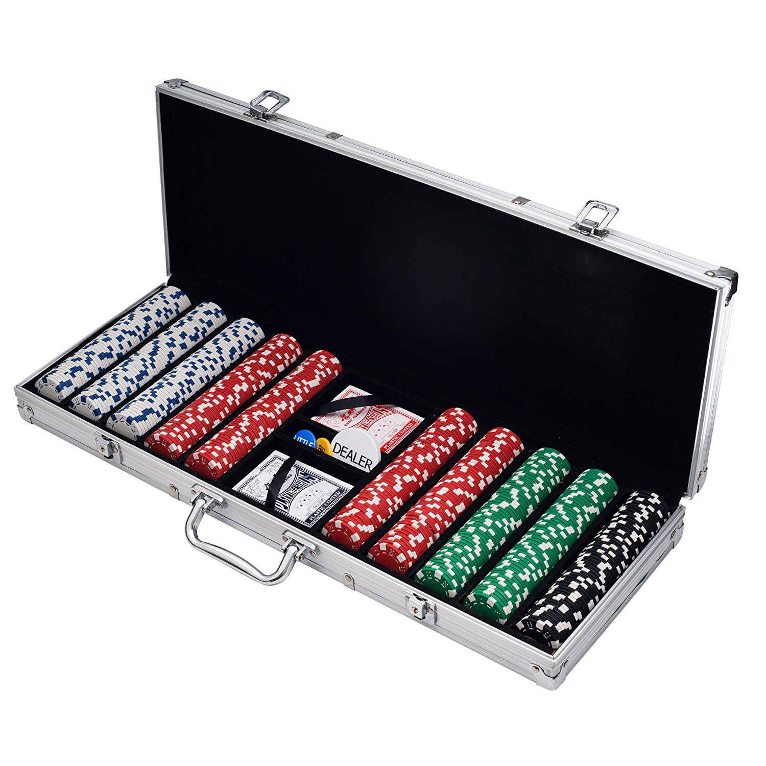 Amazon.com : Trademark Poker 10-1090-500SQL Poker Chip Set for Texas ...