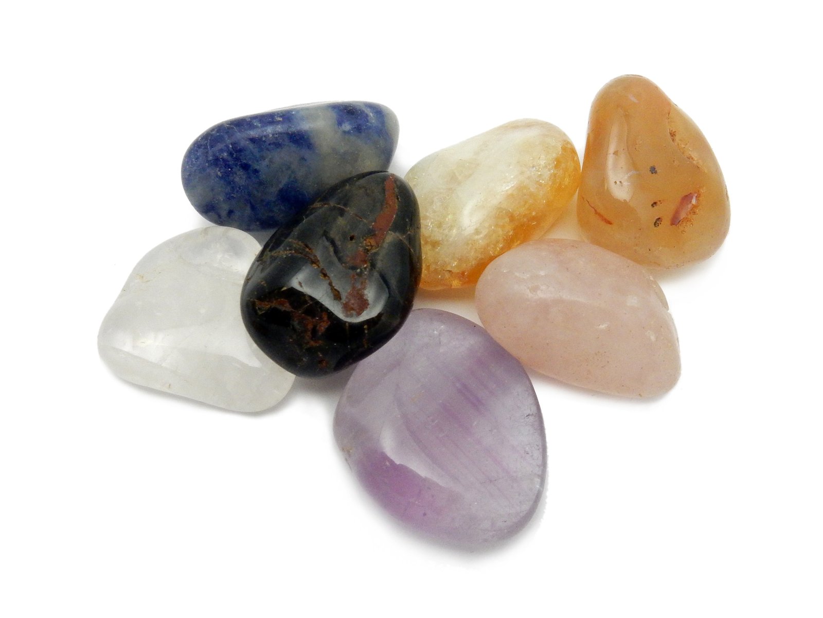 Chakra Tumbled Stones - One (1) Set of Natural 7 Chakra Polished ...