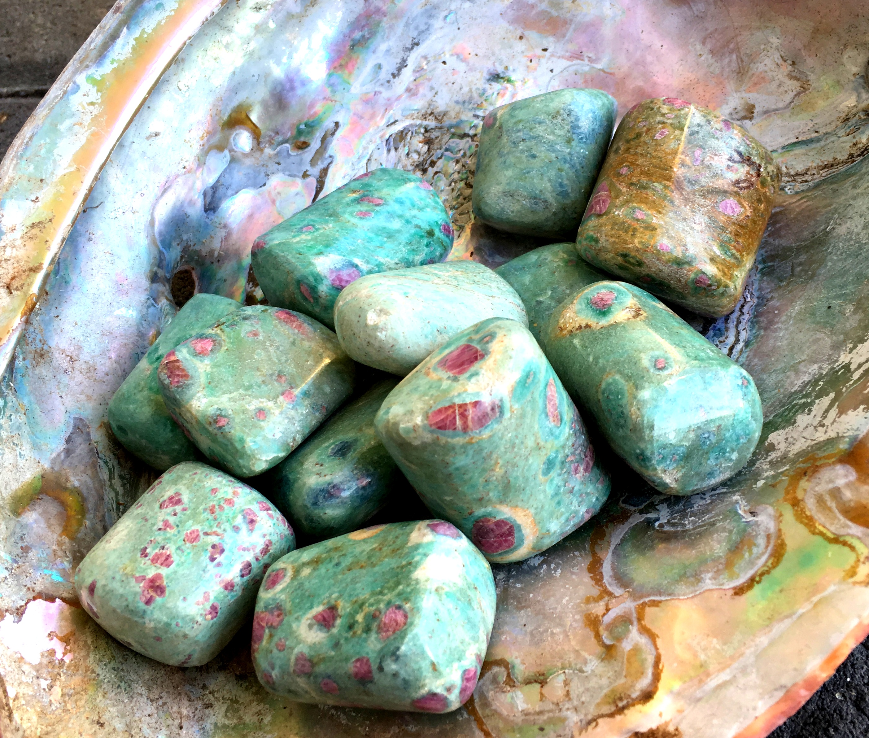 Ruby in Fuchsite Polished Gemstones for Opening and Healing Your ...