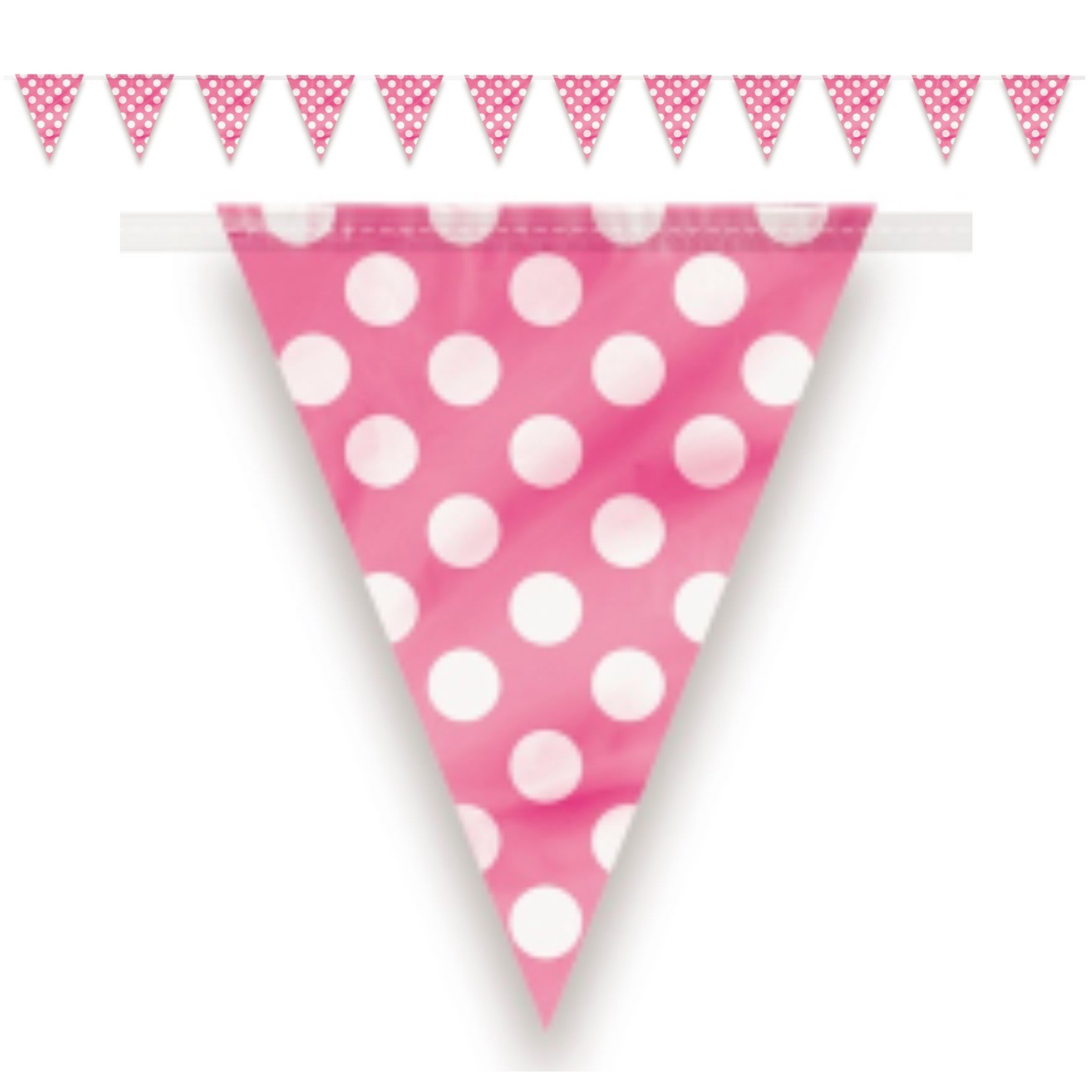 Pink Polka Dot Flag Banner | Uk Baby Shower Co ltd