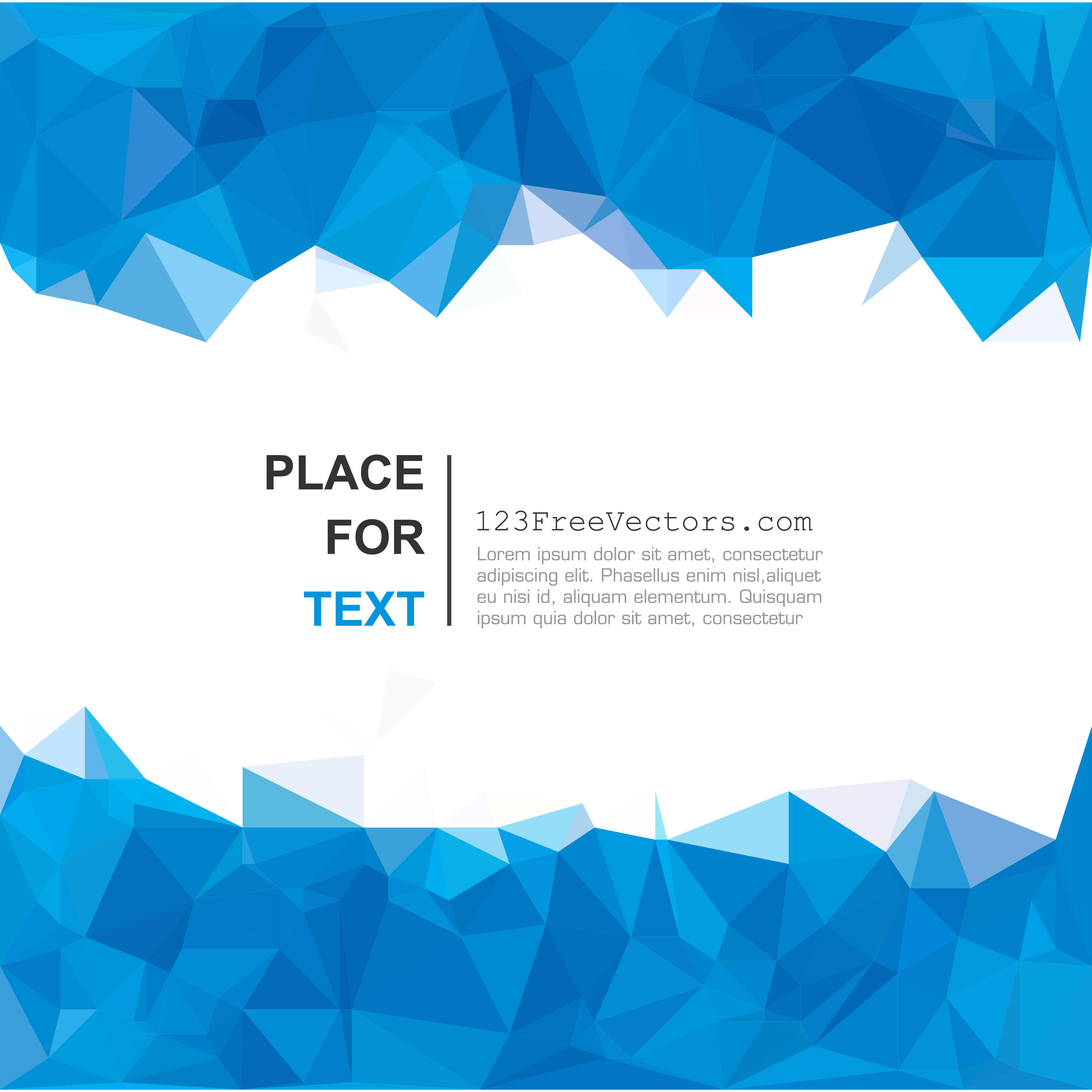 Light Blue Polygonal Abstract Background Template | 123Freevectors