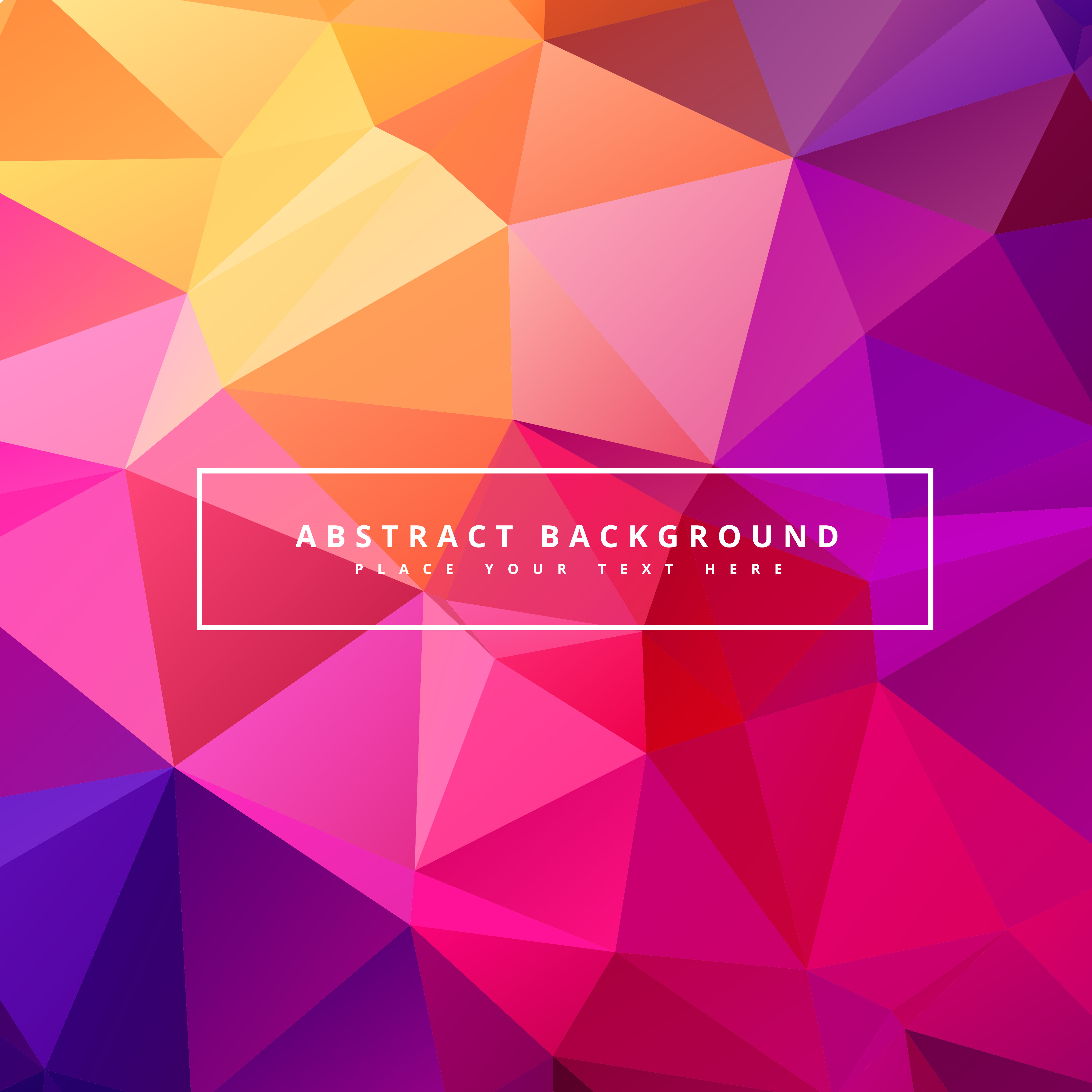 beautiful colorful polygonal background - Download Free Vector Art ...