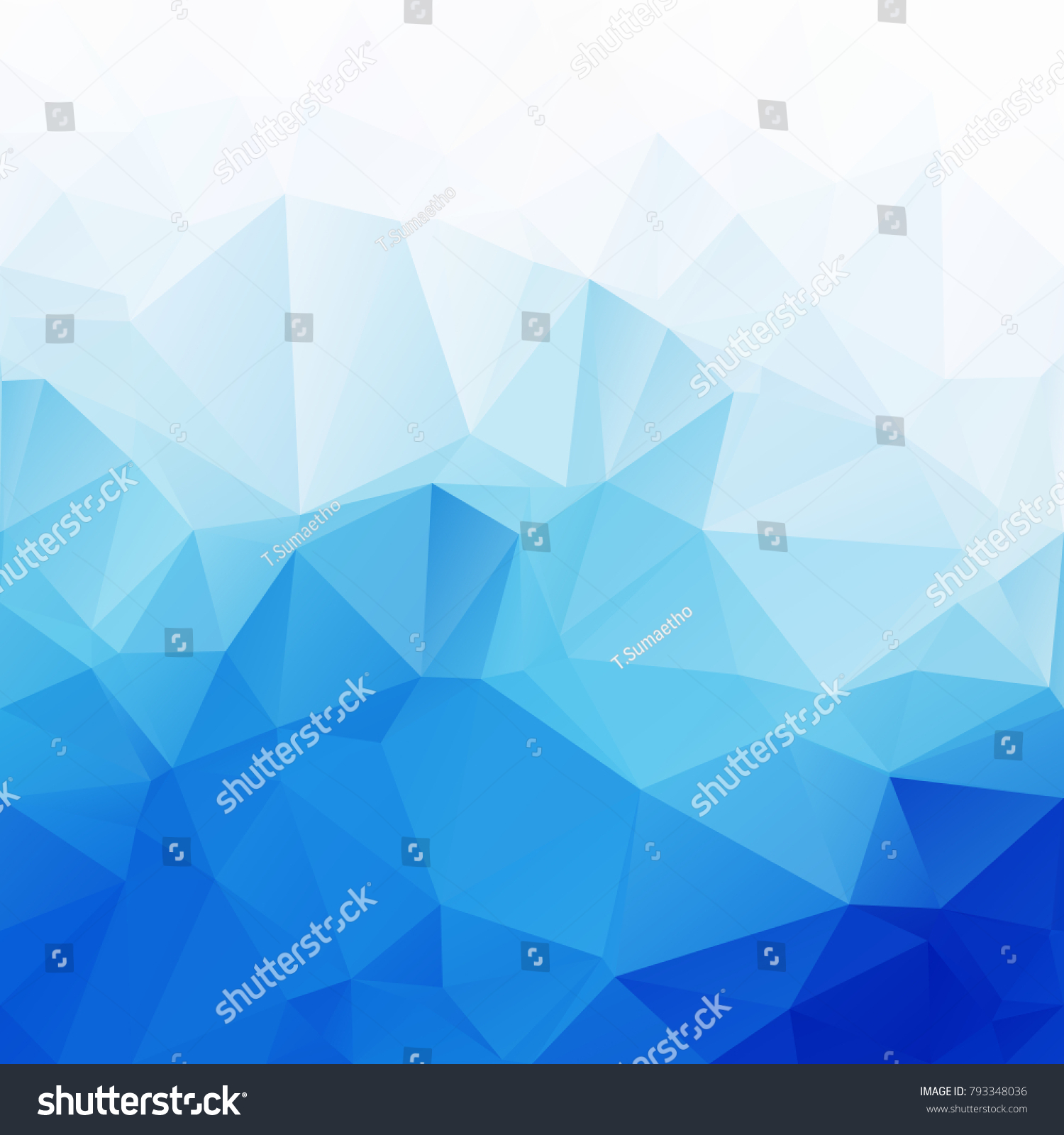 Blue Polygonal Mosaic Background Creative Design Stock Vector ...