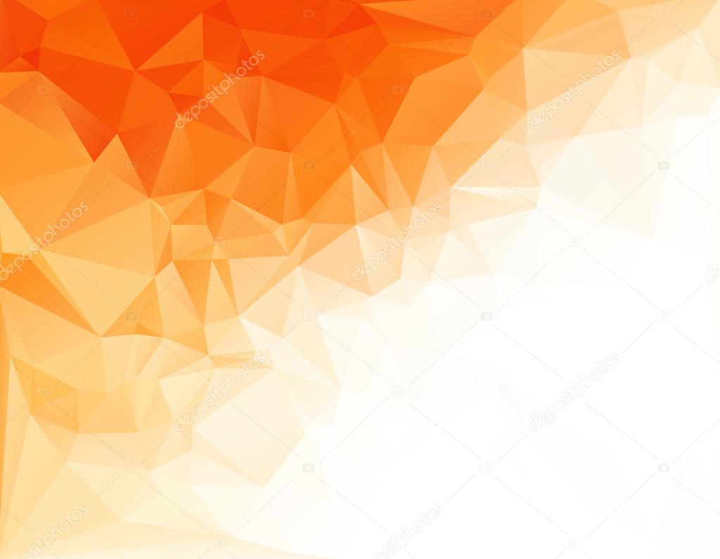 Orange White Light Polygonal Mosaic Background, Vector illustration ...