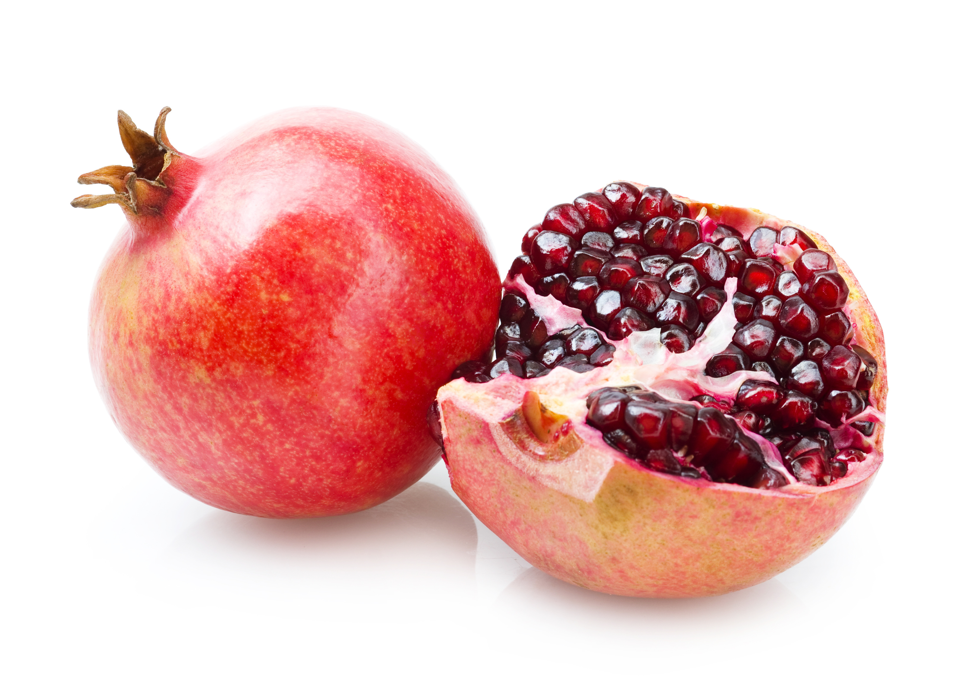 Pomegranate isolated on white background photo