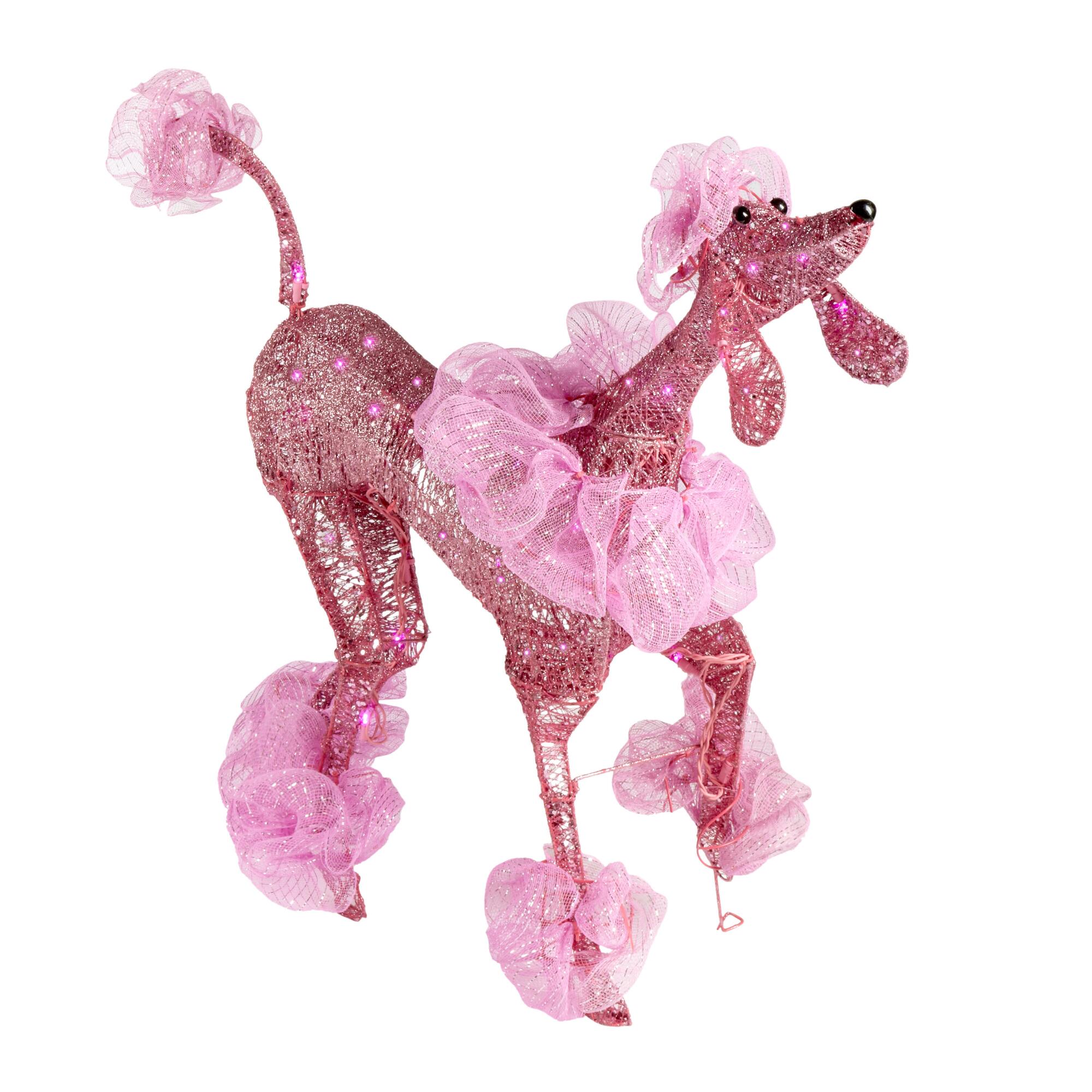 2.5' Light-Up Pink Poodle Decor | Christmas Tree Shops andThat!