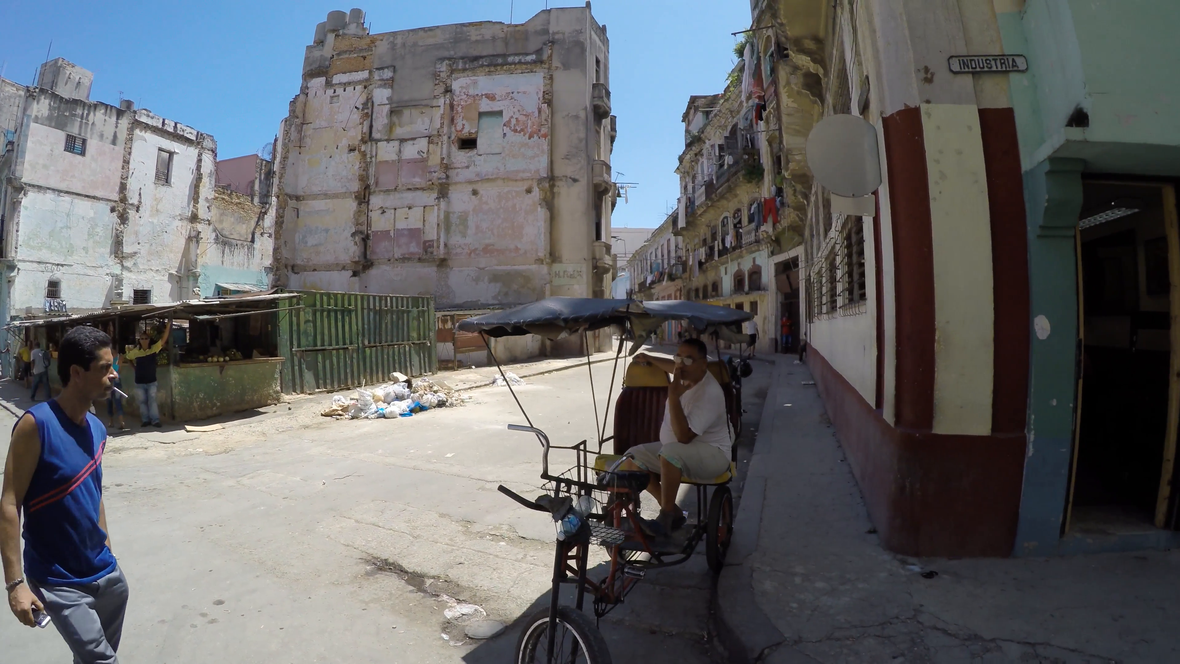 Walking in a Poor Street in Old Havana, Cuba Stock Video Footage ...