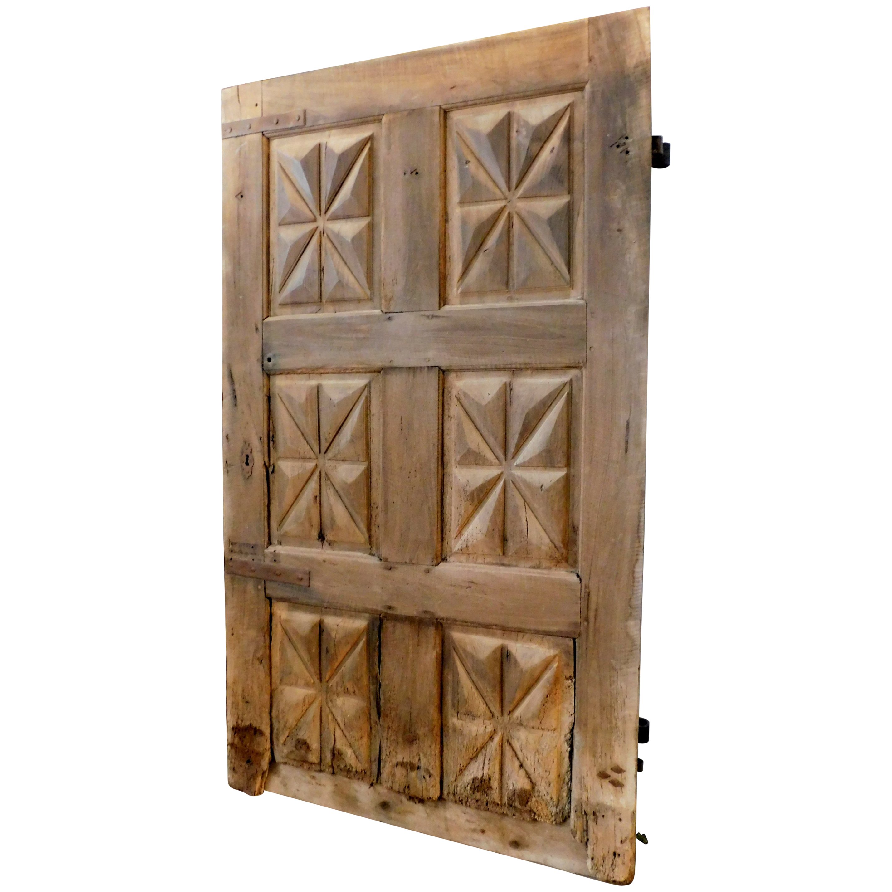 Set of Two 17th Century Walnut and Poplar Doors For Sale at 1stdibs