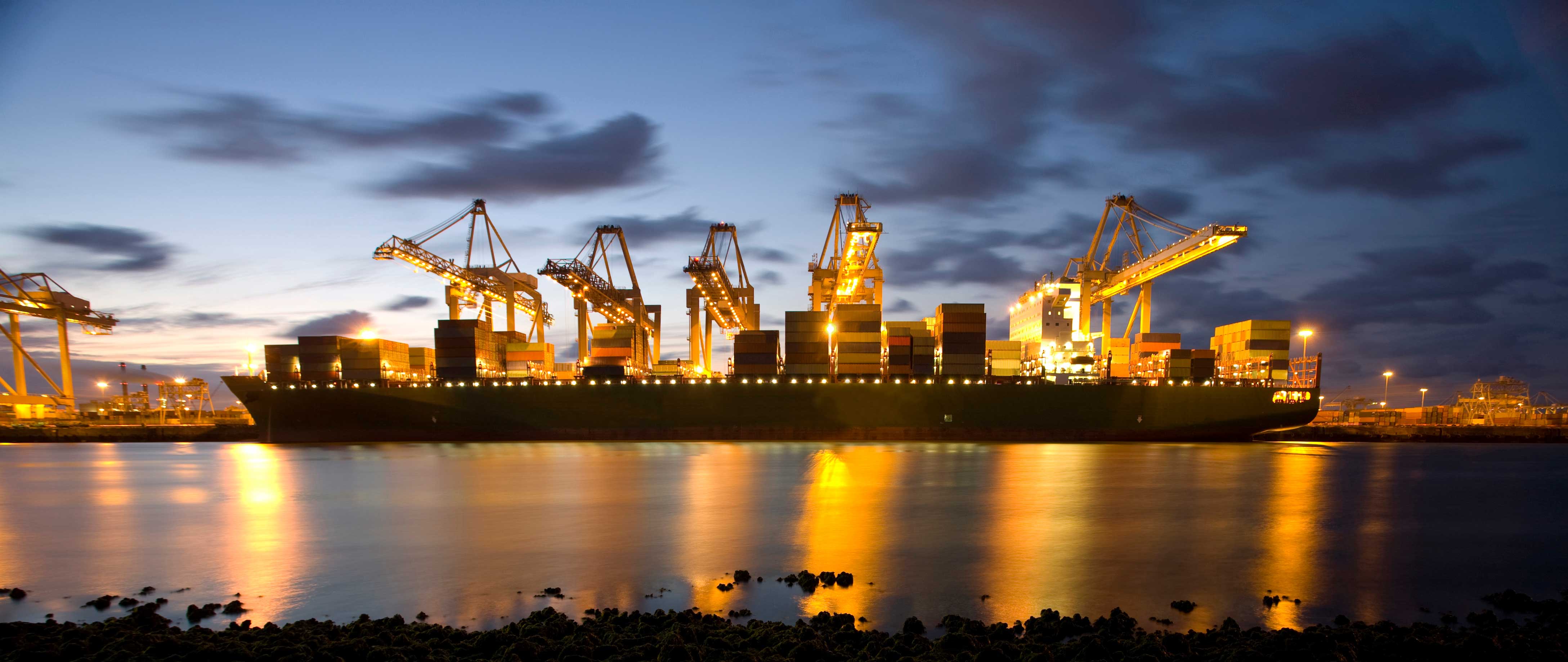 Port-panoramic-at-night-(reduced) - Dedola Global Logistics