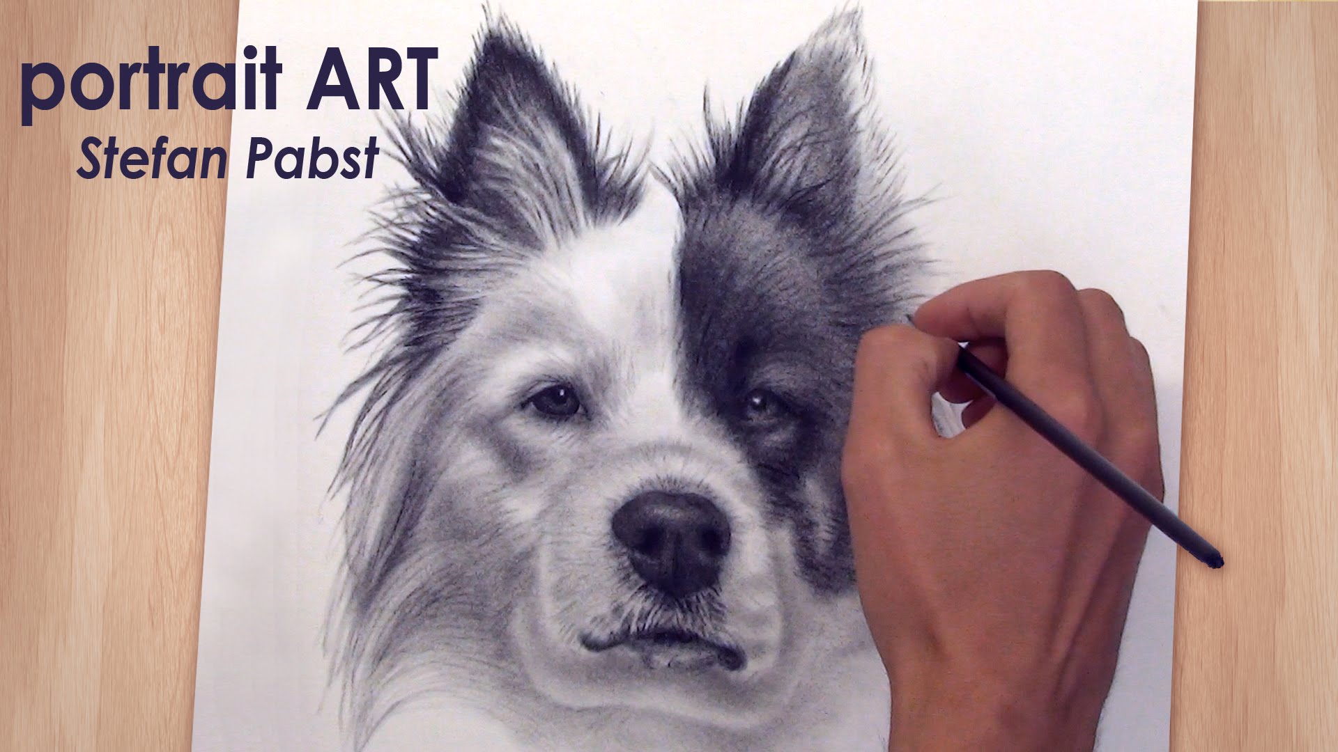Drawing a portrait of a dog/ PHOTOREALISM - YouTube