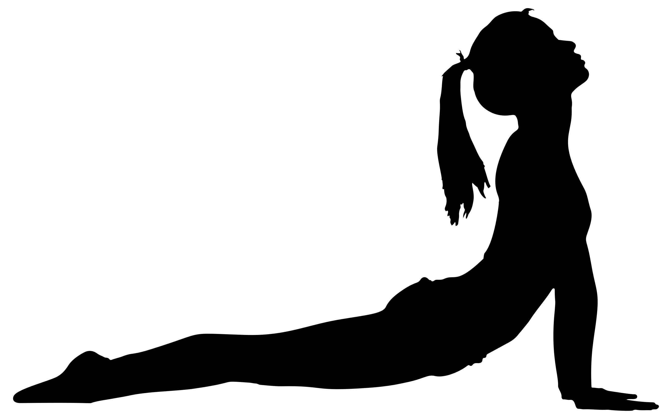 Female Yoga Pose Silhouette 26 Clipart - Design Droide