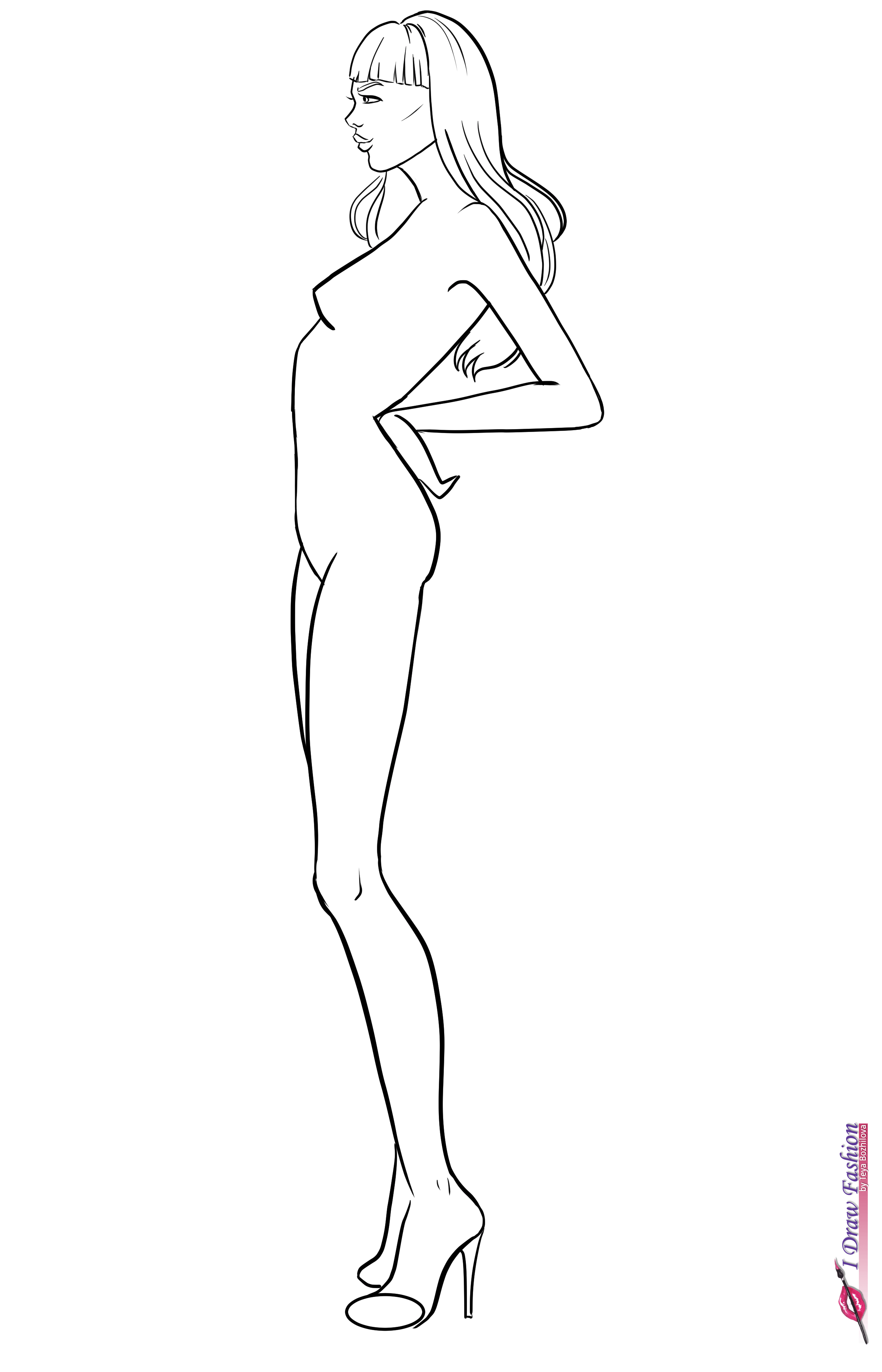 How to draw side view pose | I Draw Fashion