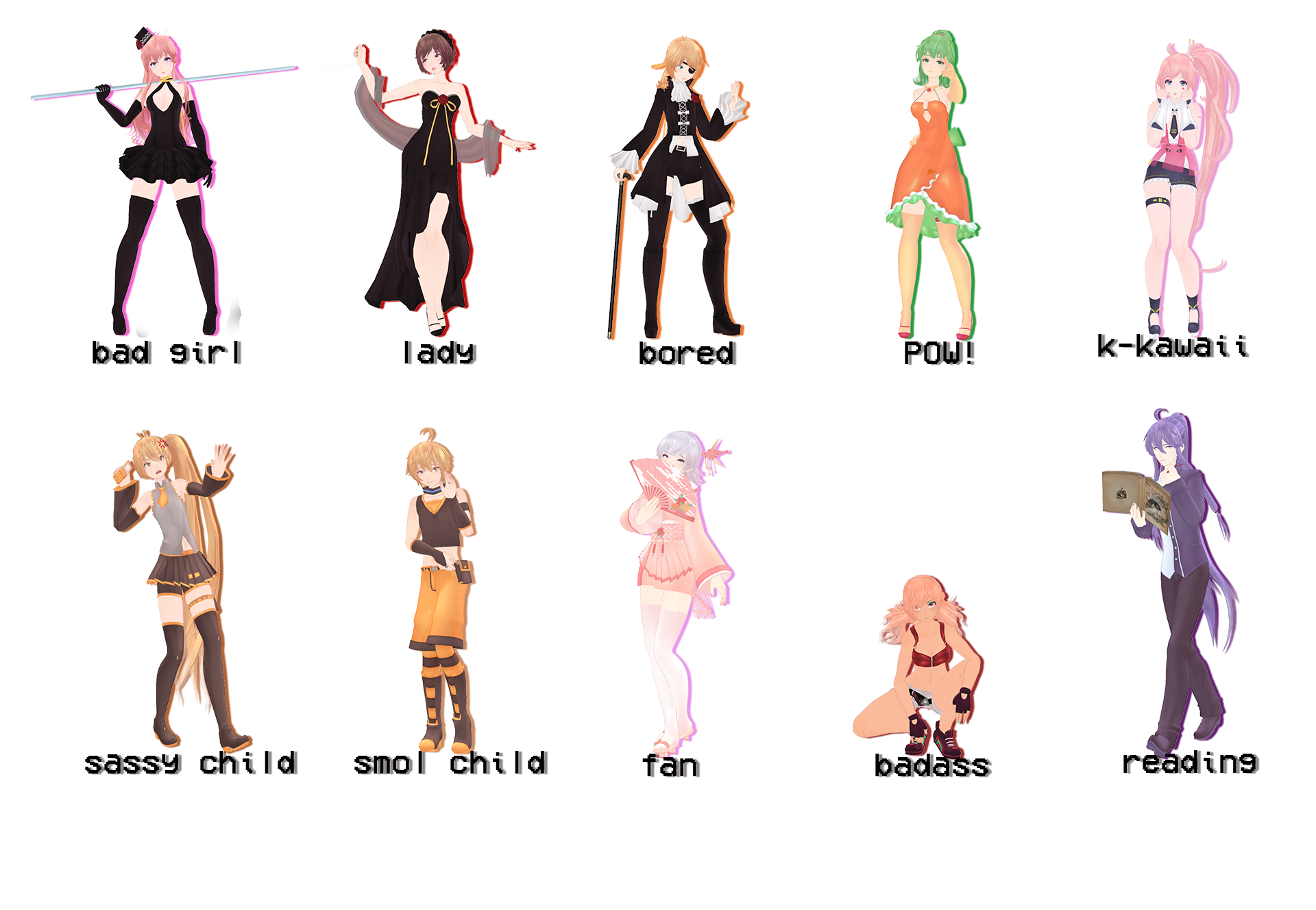 MMD] Pose Pack 1 - DL by shiryohere on DeviantArt