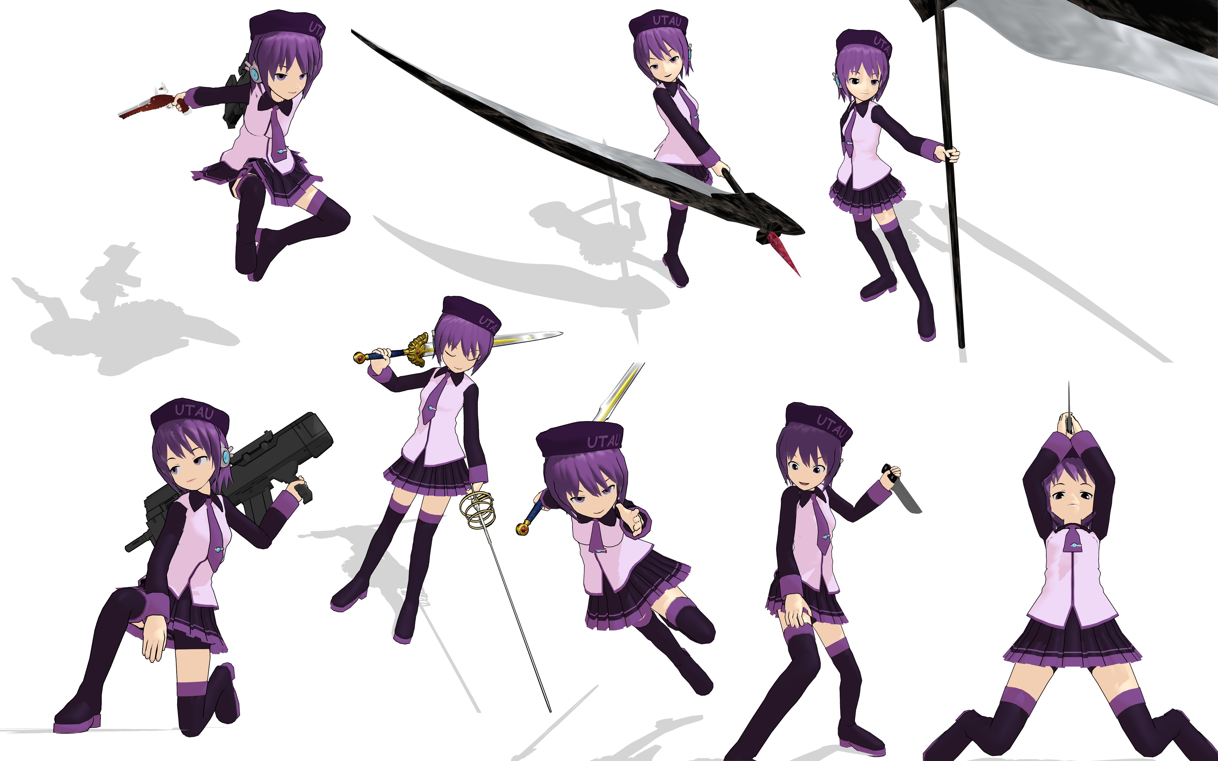 MMD Pose Pack: 8 Fighting Poses by AsparagusMMD on DeviantArt