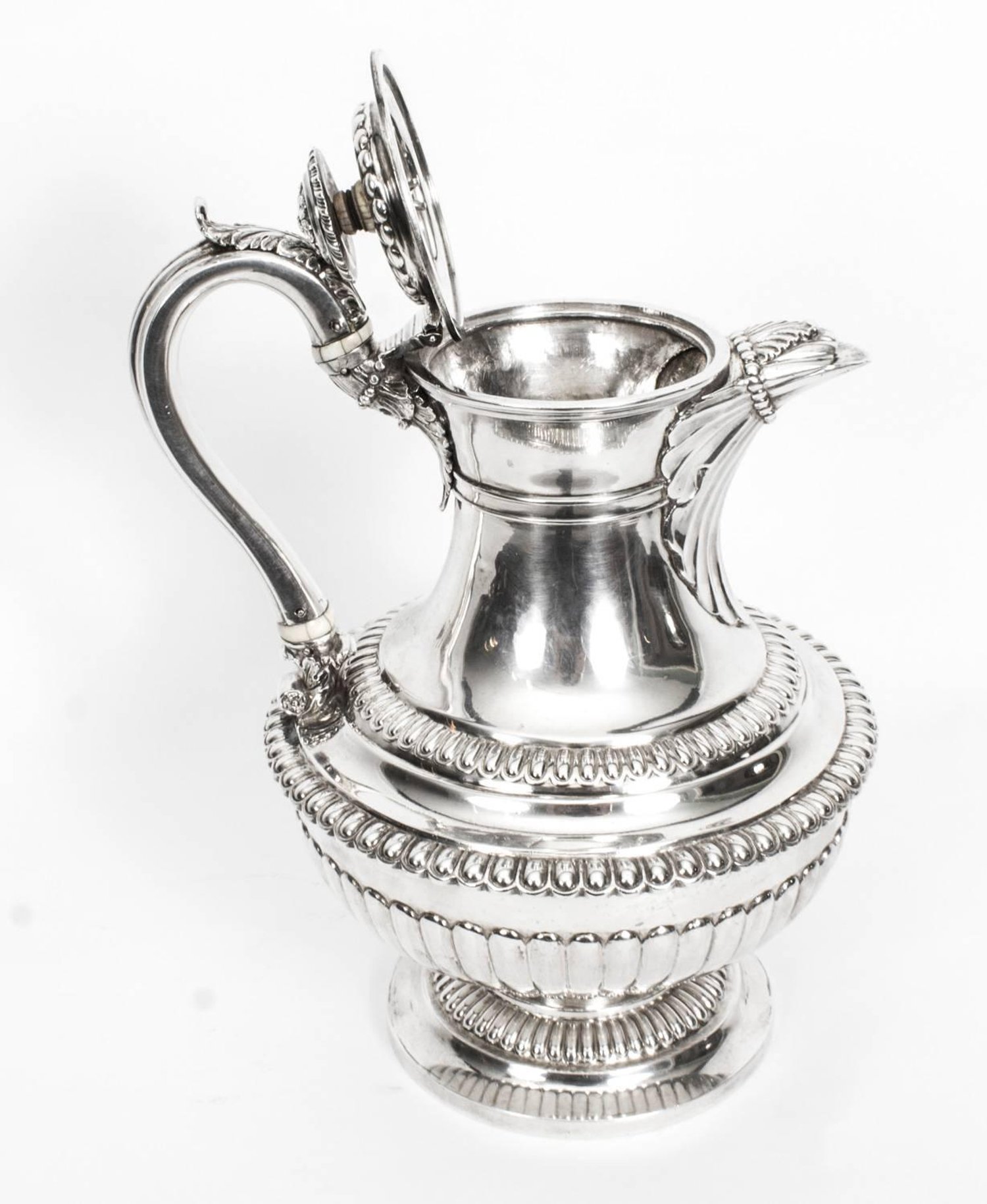 Antique Sterling Silver Ewer Jug Coffee Pot Emes and Barnard, 1818 ...