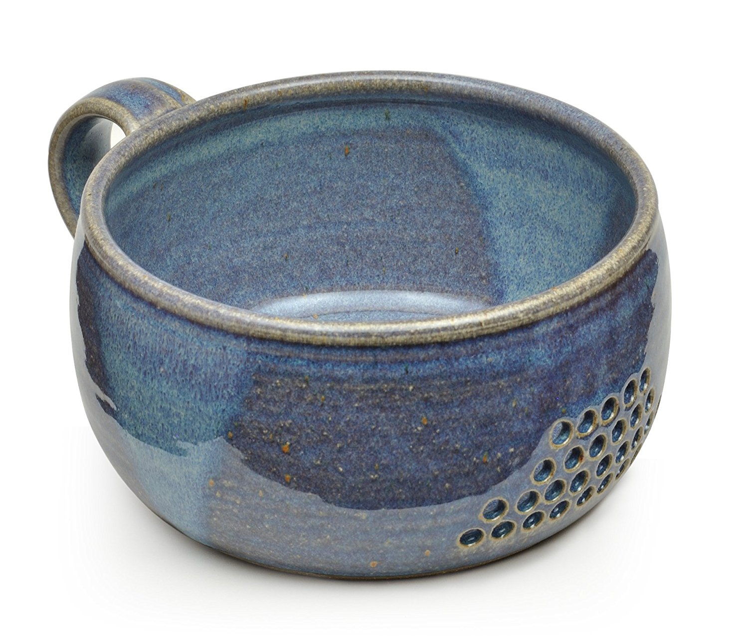 Amazon.com: GW Pottery Handmade Stoneware Berry Bowl/Colander, Blue ...