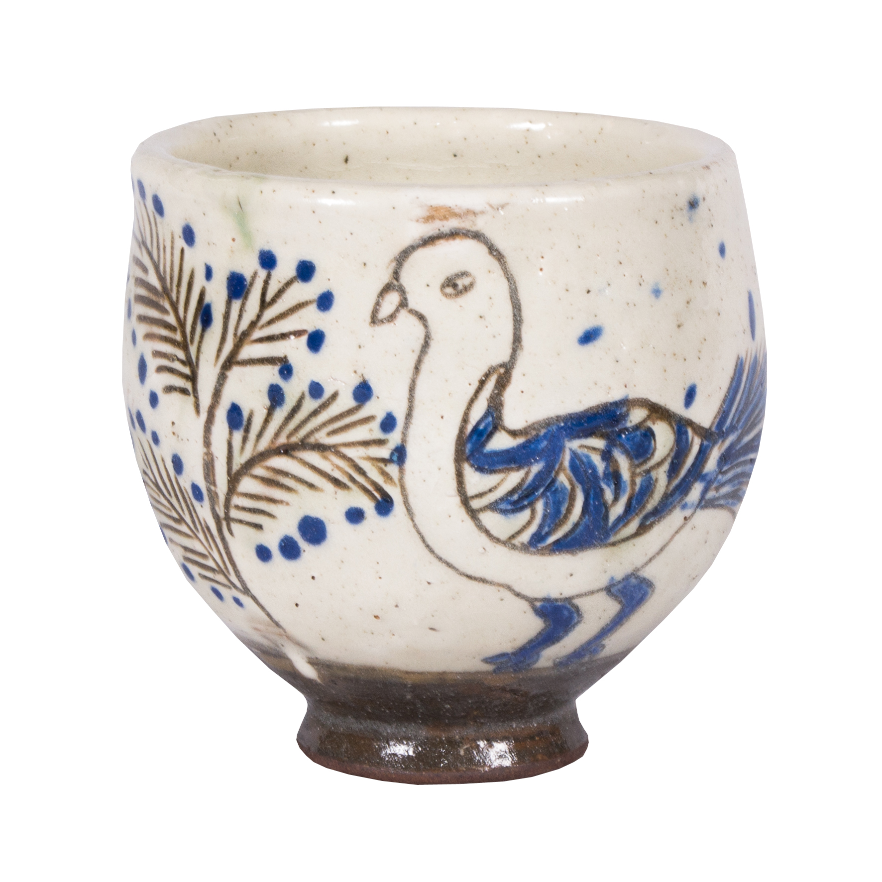 Fayoum Pottery Blue Bird Bowl - Nagada