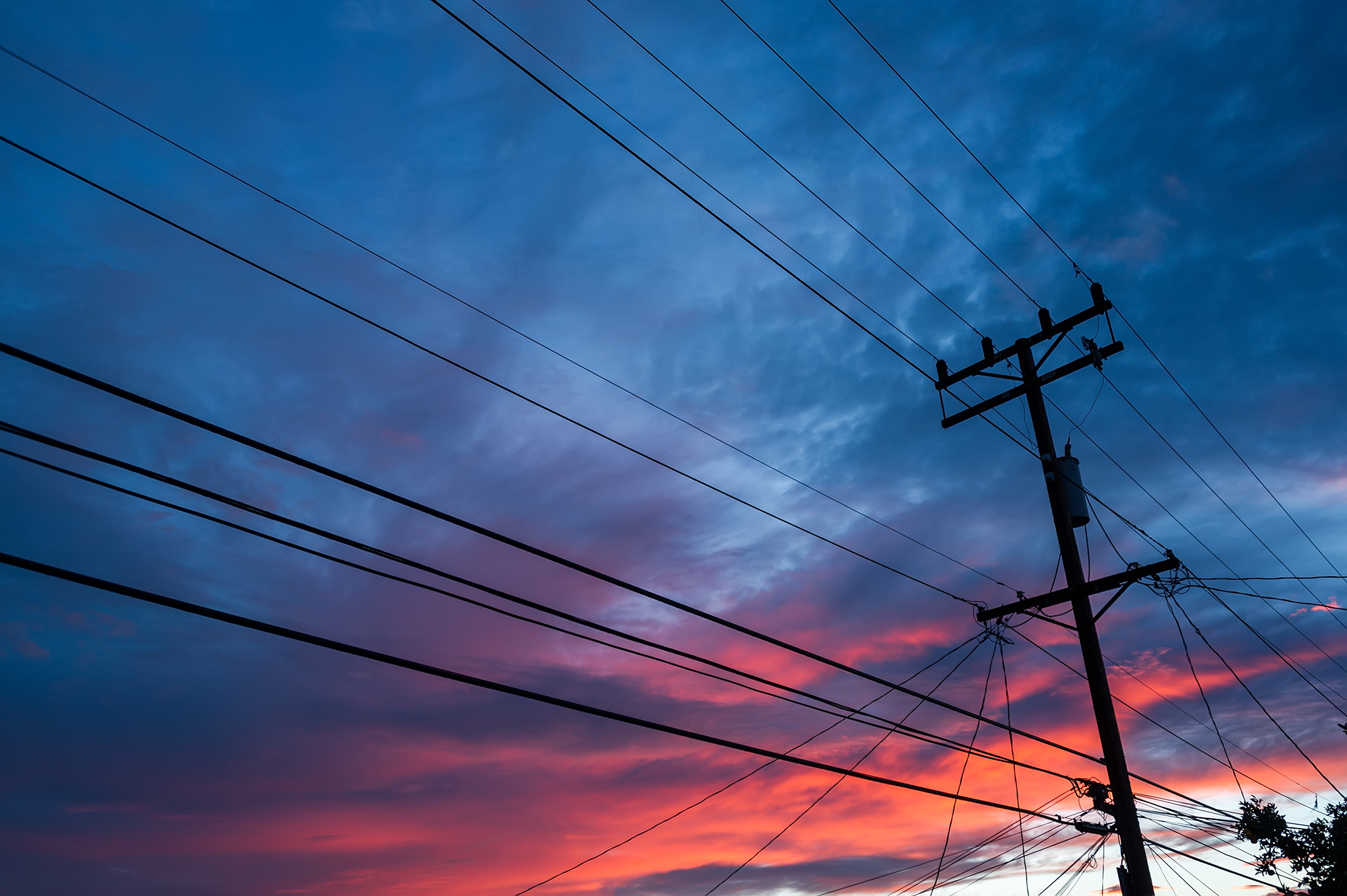 Power lines at sunset The Marke's World