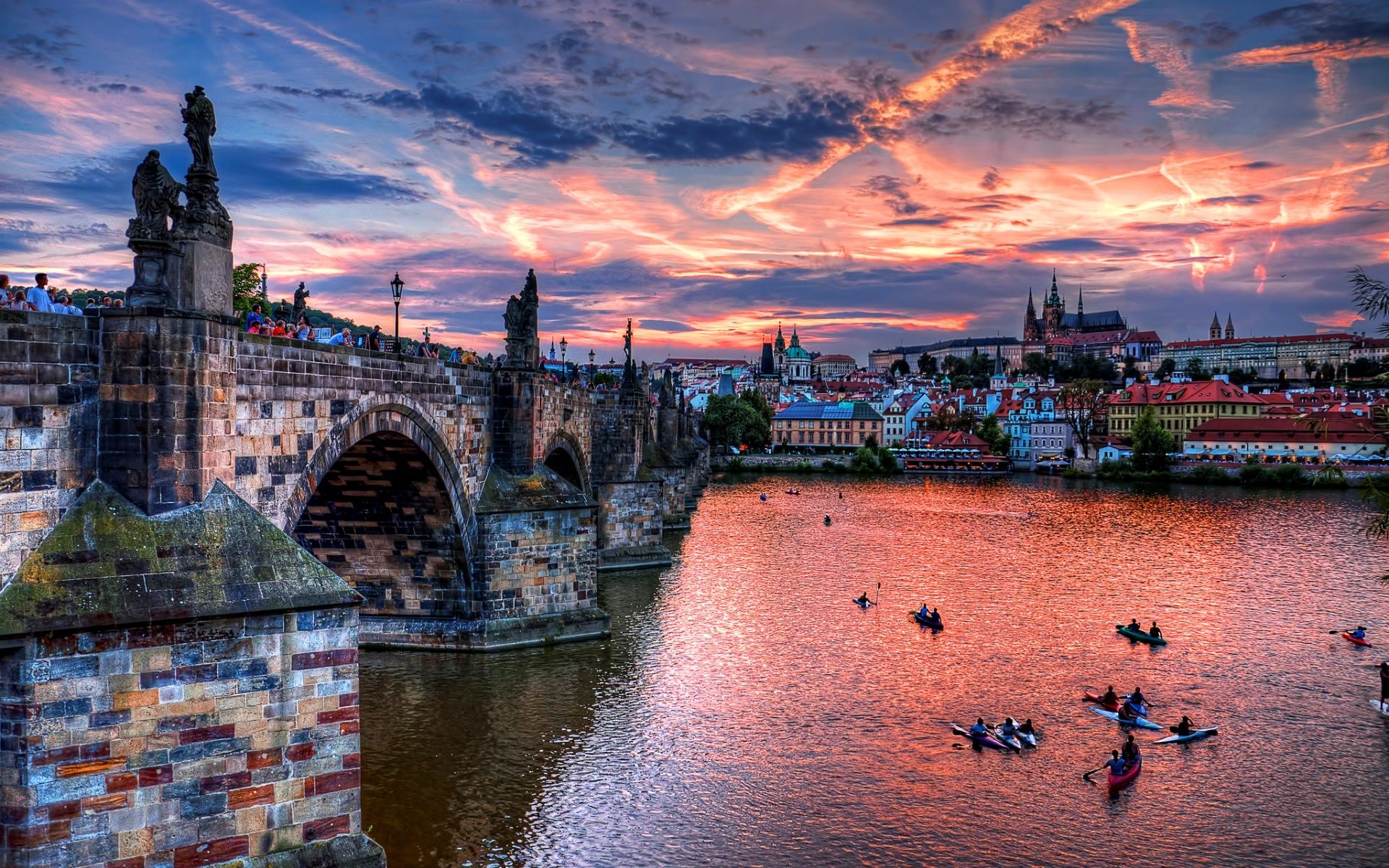 Find out: Sunset Prague City wallpaper on http://hdpicorner.com ...