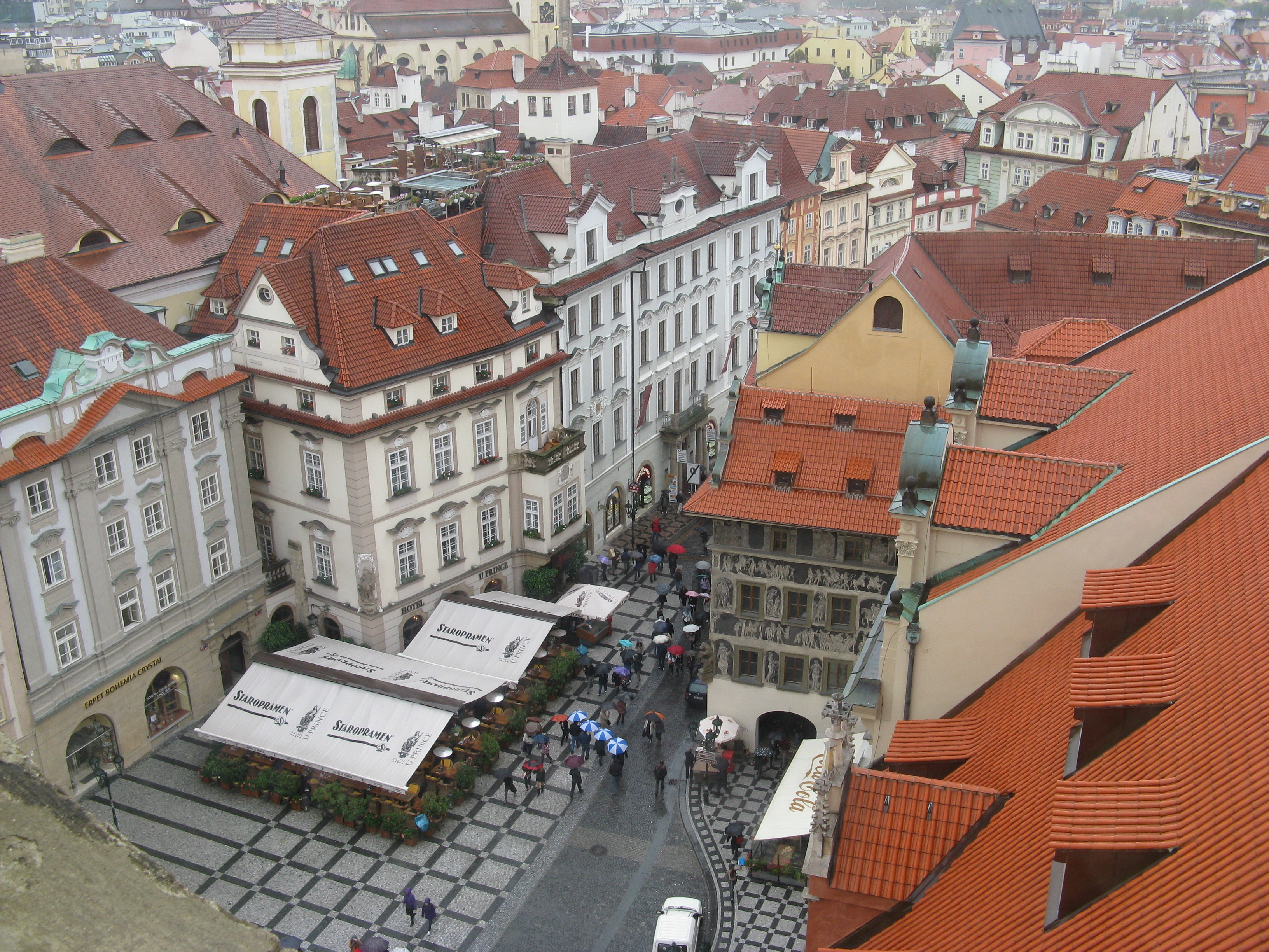 File:Views from Old Town town hall-Franz Kafka in Prague-House at ...