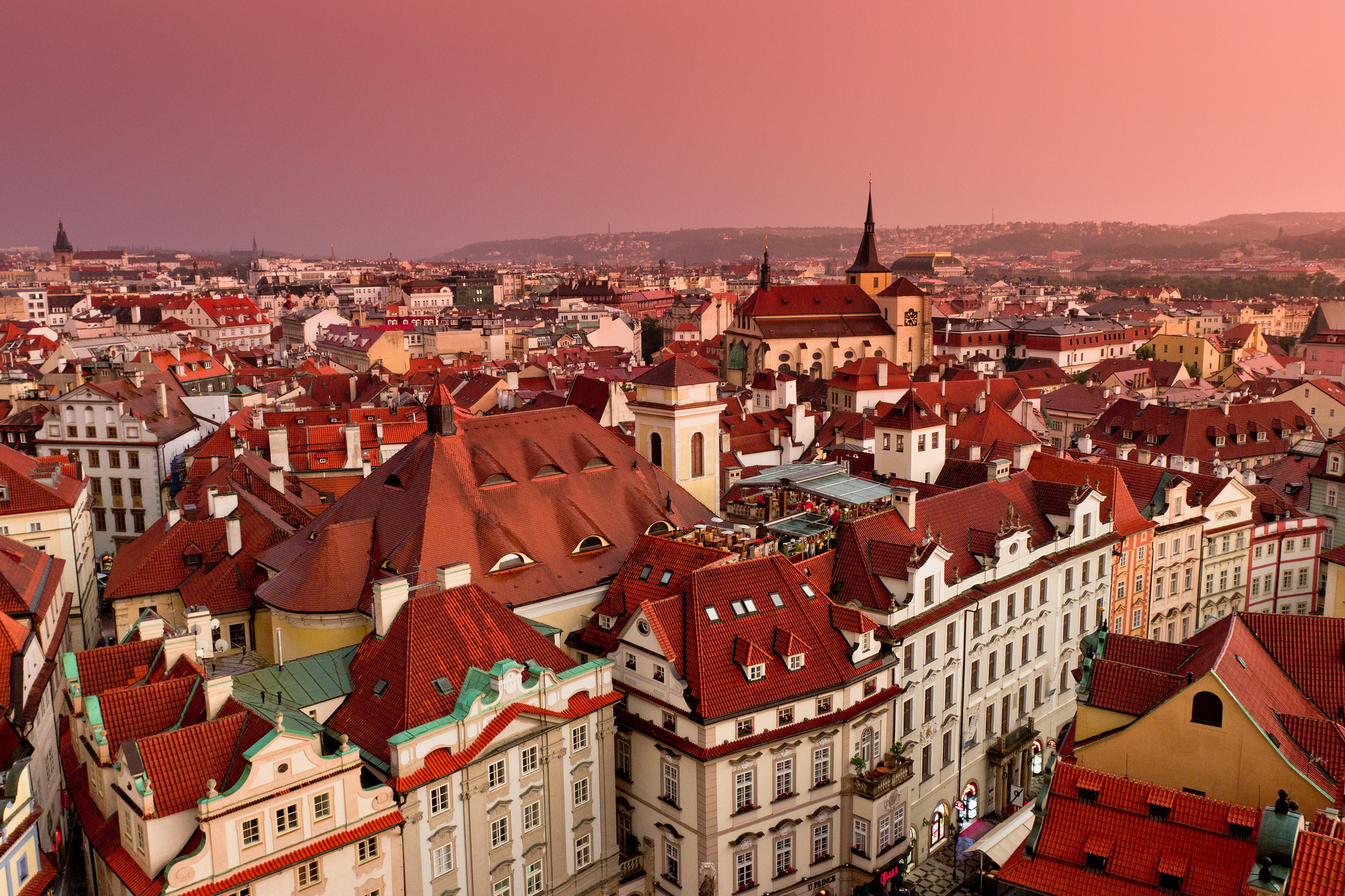 Prague Czech Republic buildings roofs panorama wallpaper | 2048x1365 ...
