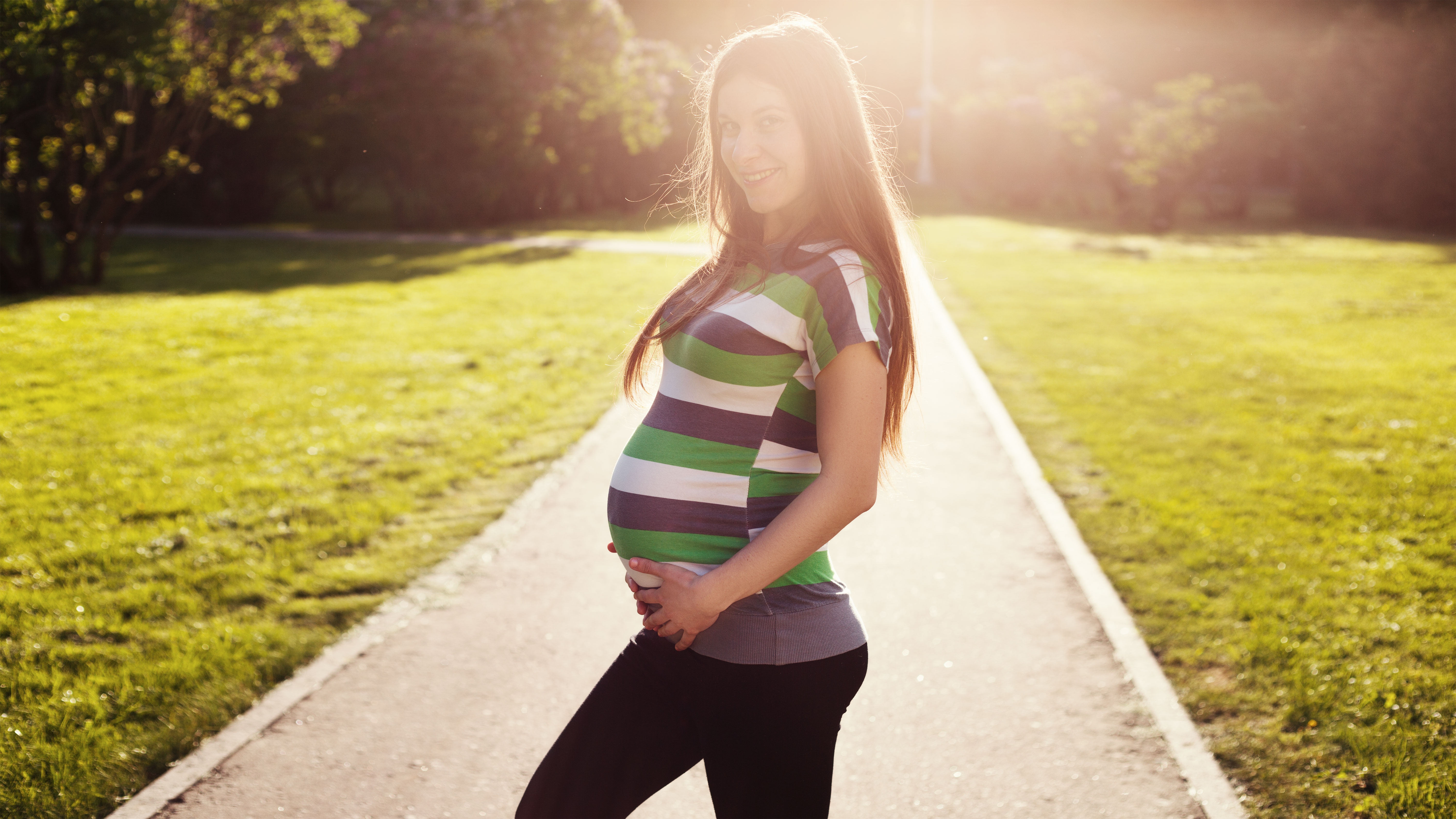 Pregnant woman portrait photo
