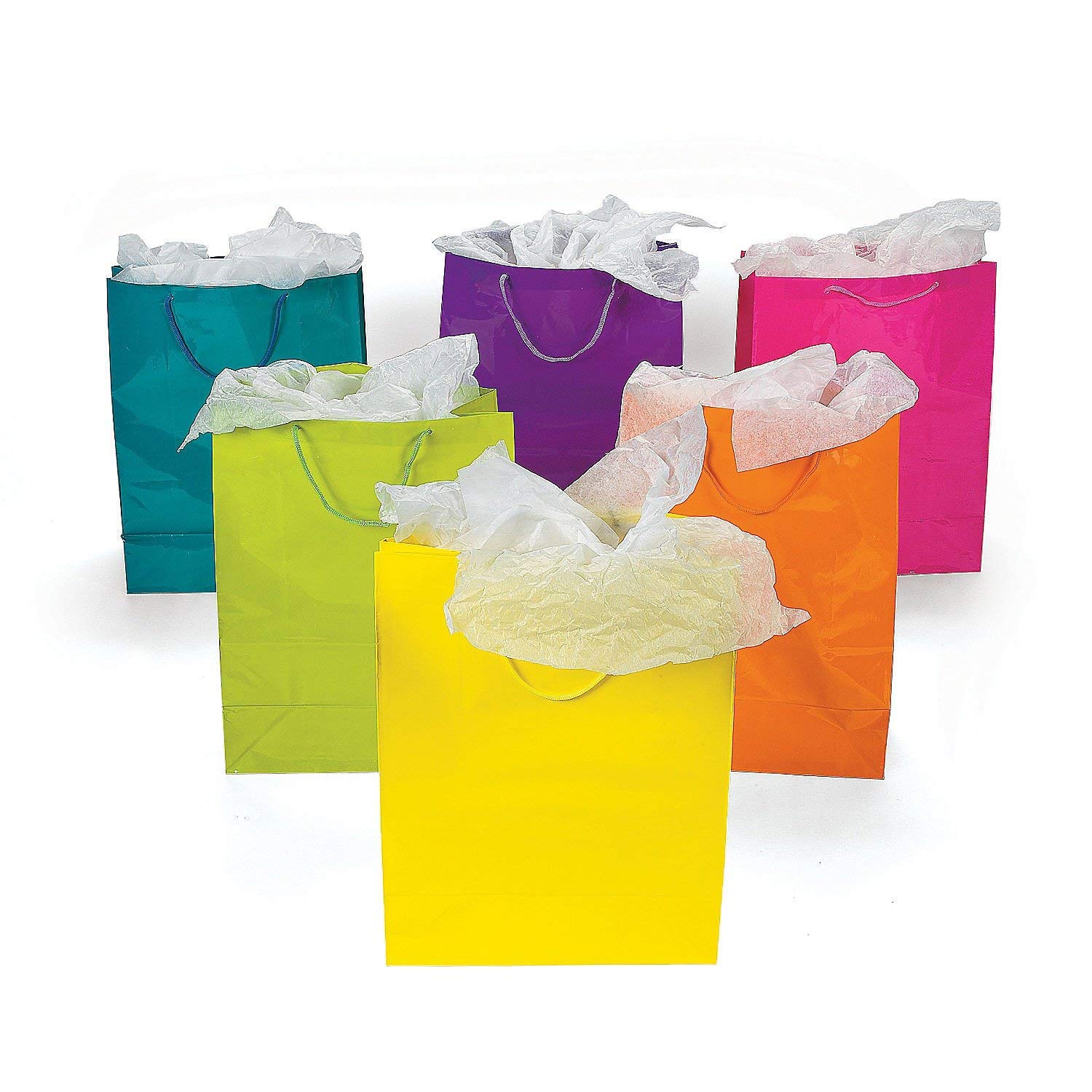 Amazon.com: 1 X Lot of 12 Large Bright Neon Color Paper Gift Party ...