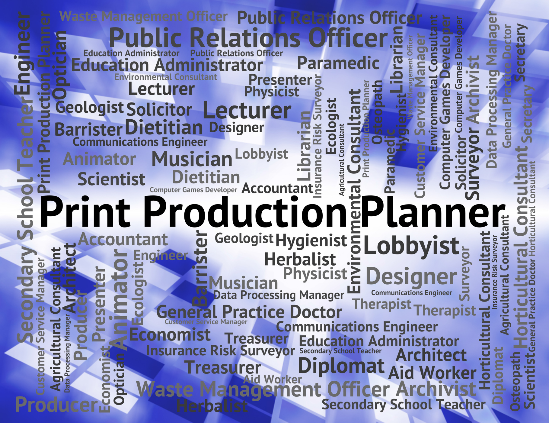 Print production planner represents making productions and career photo