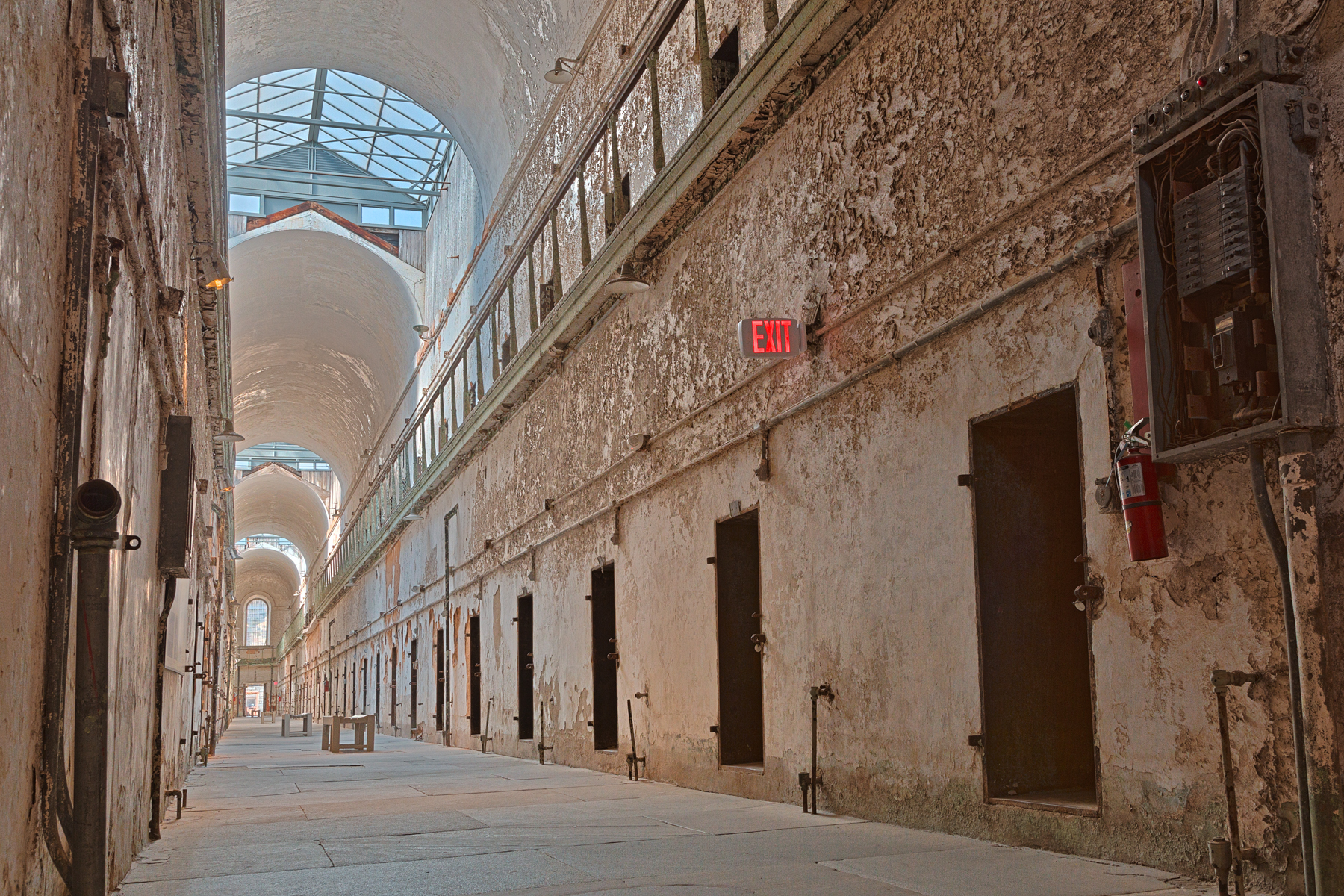 Prison Corridor - HDR, Abandoned, Pennsylvania, Rustic, Rusted, HQ Photo