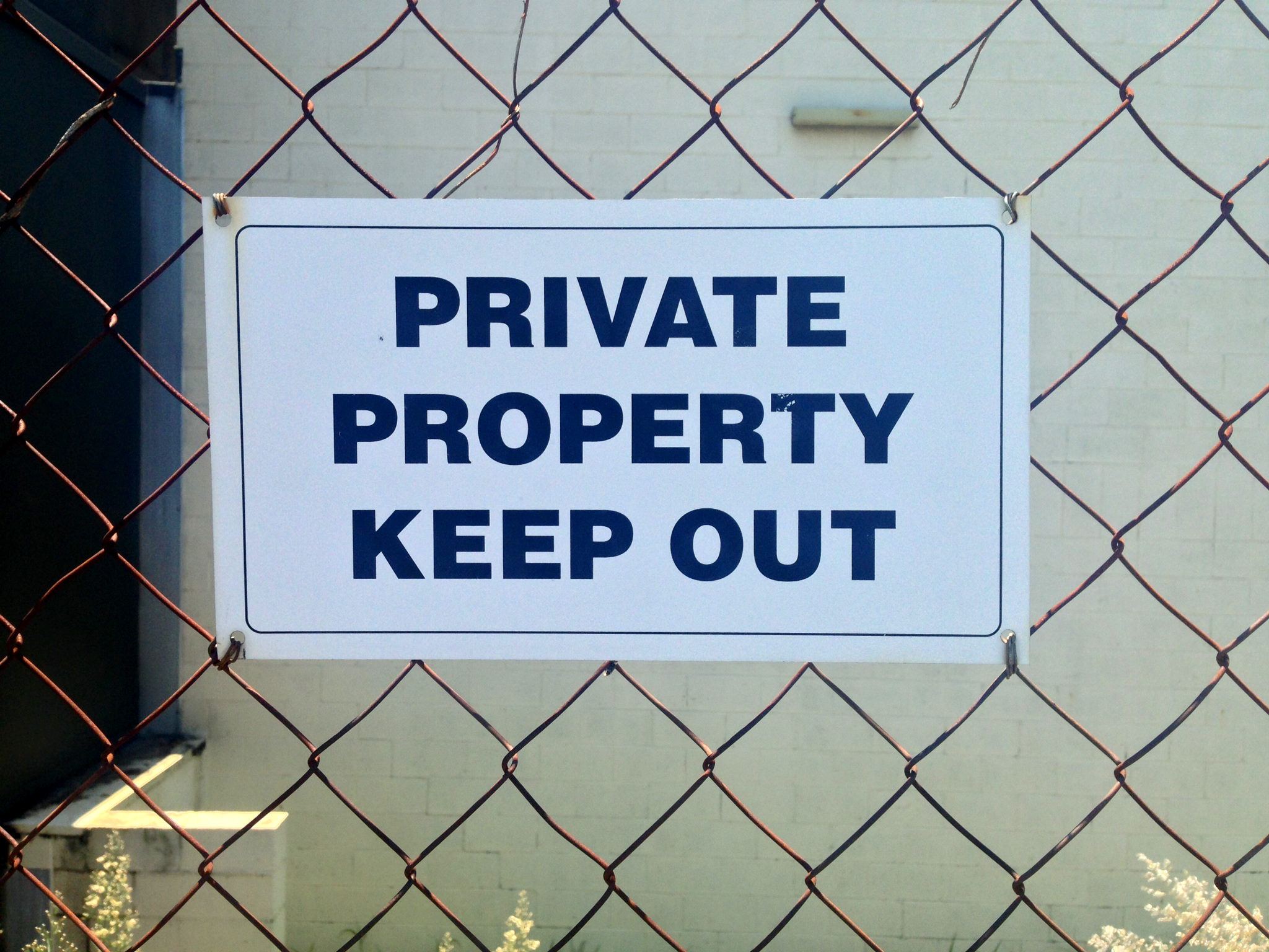Private property keep out sign photo