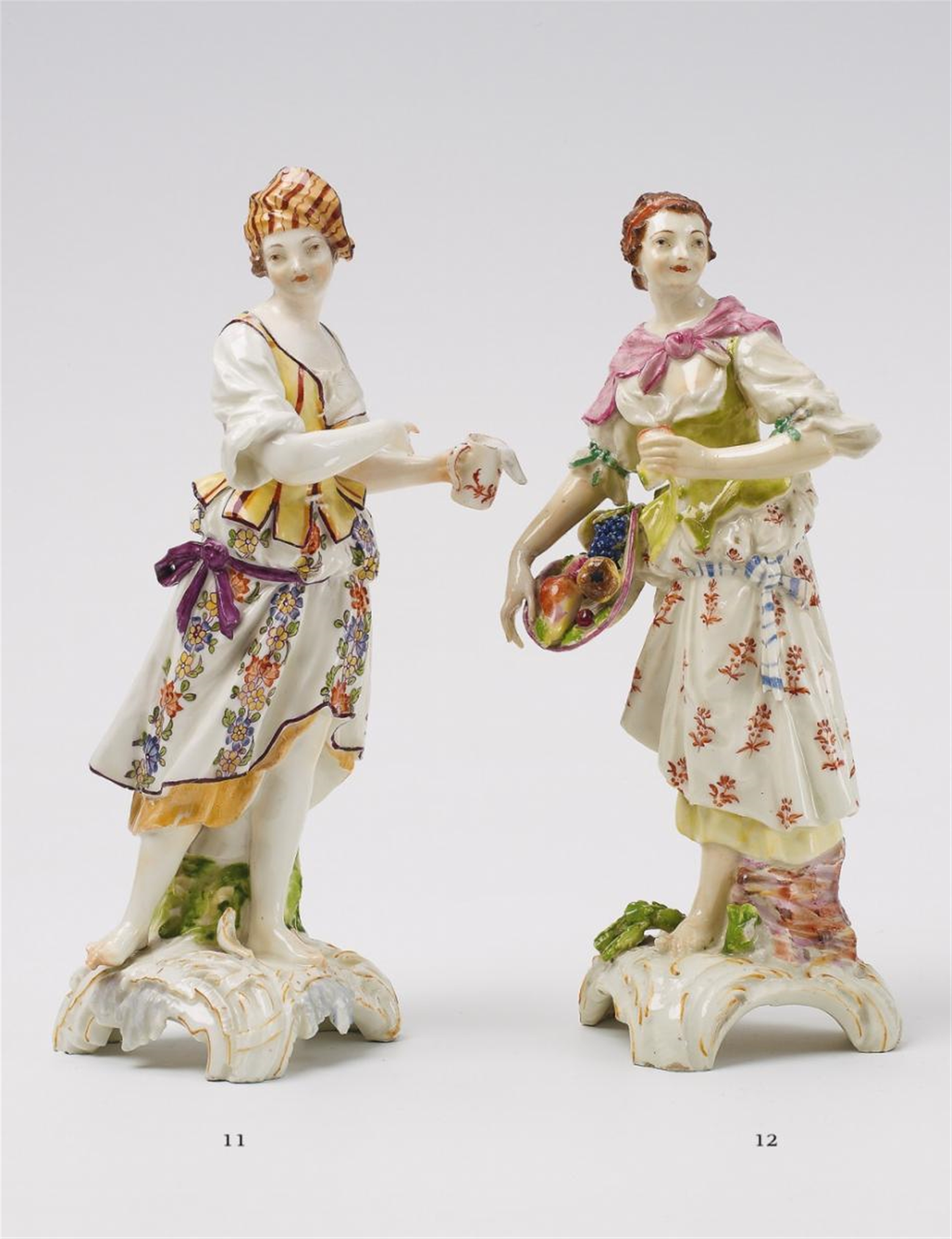A Gotzkowsky porcelain figure of a shepherdess as an allegory of ...