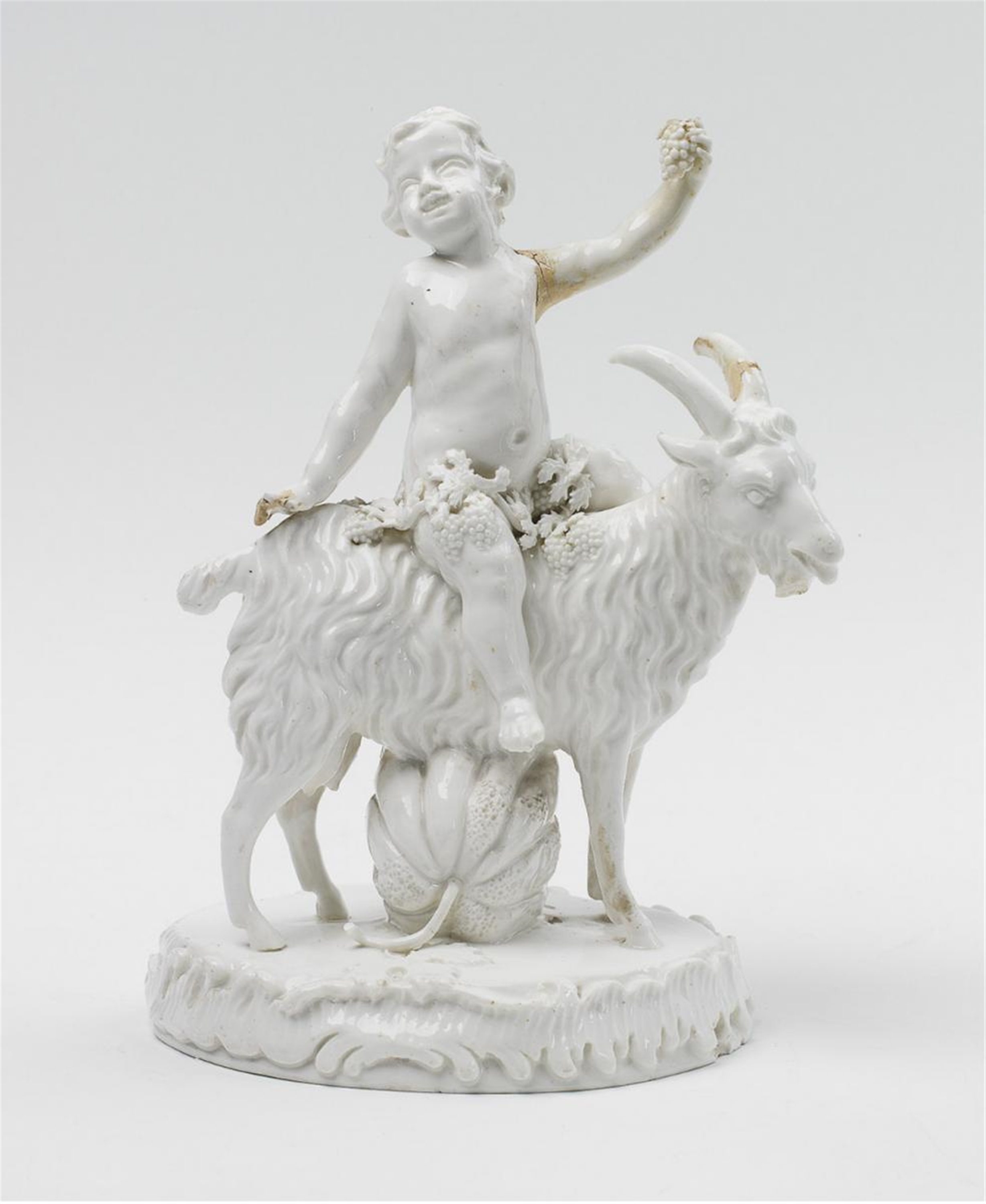 A Wegely porcelain figure of a Maenad riding a goat. - Auktionshaus ...