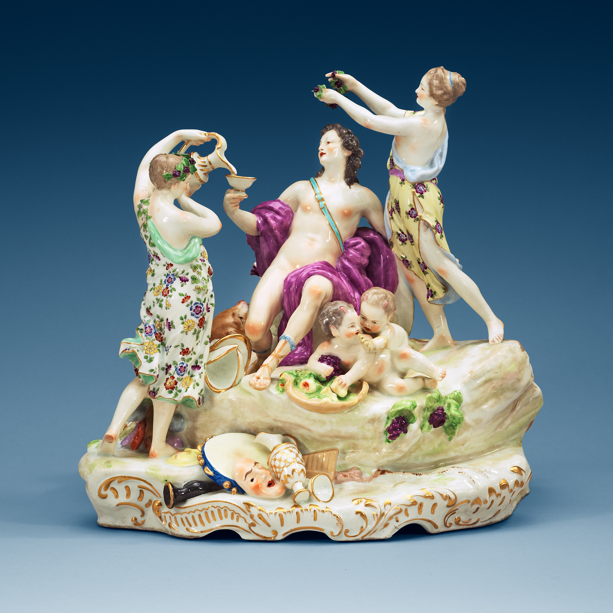 A large Royal Copenhagen porcelain figure group, 19th Century ...
