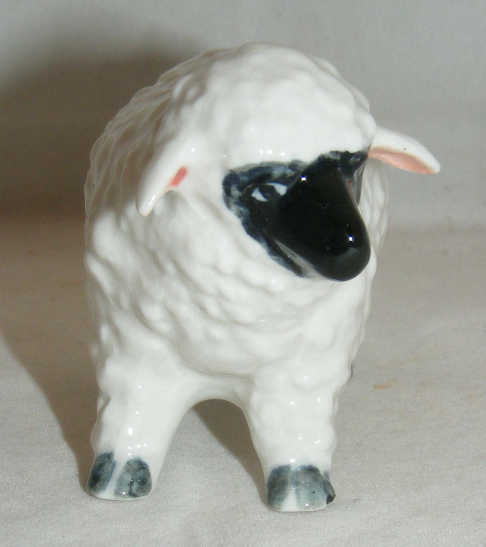 Klima Miniature Porcelain Animal Figures Black Nose Sheep and Lamb ...